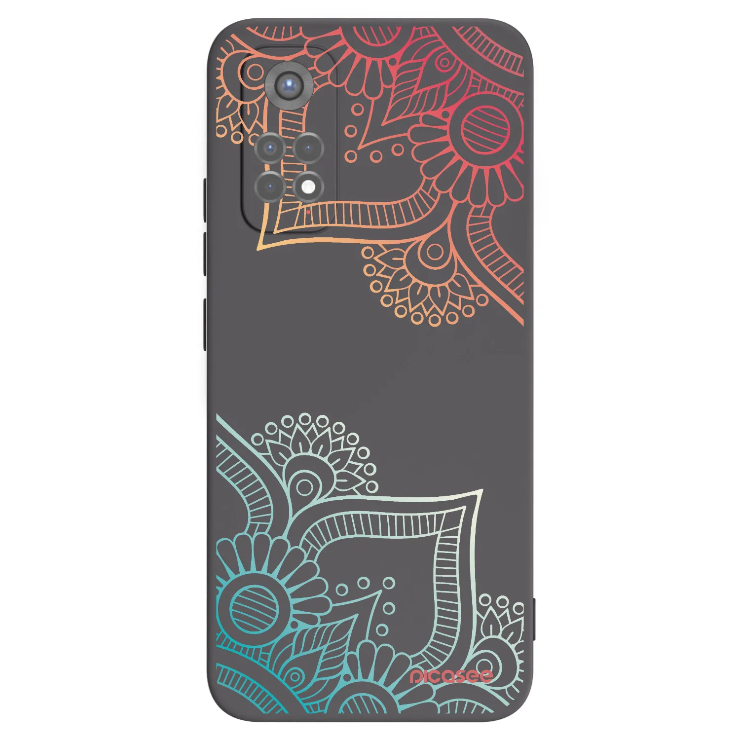 Picasee silikonový černý obal pro Xiaomi Redmi Note 11S 5G - Květinový vzor