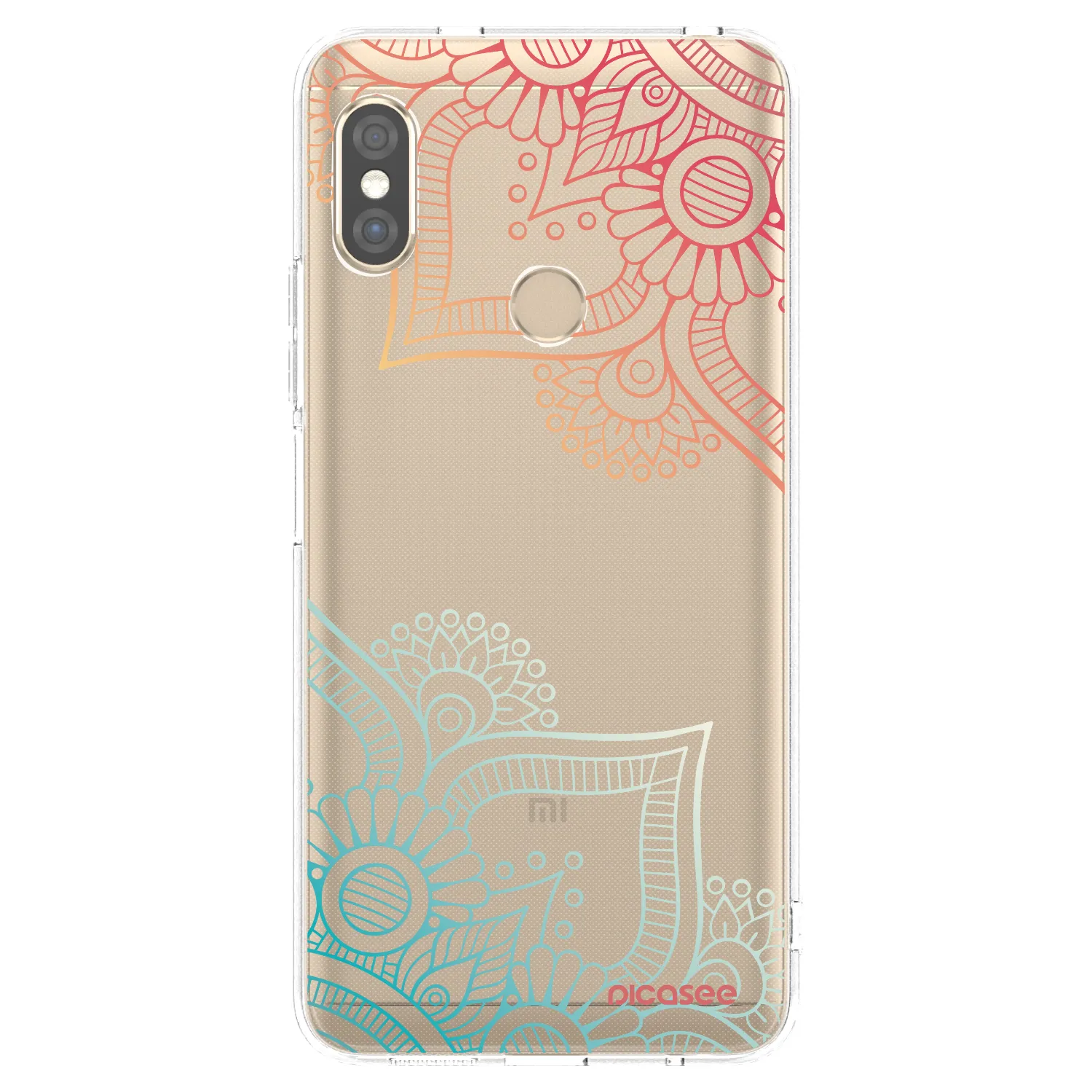 Picasee silikonový průhledný obal pro Xiaomi Redmi Note 5 Global - Květinový vzor