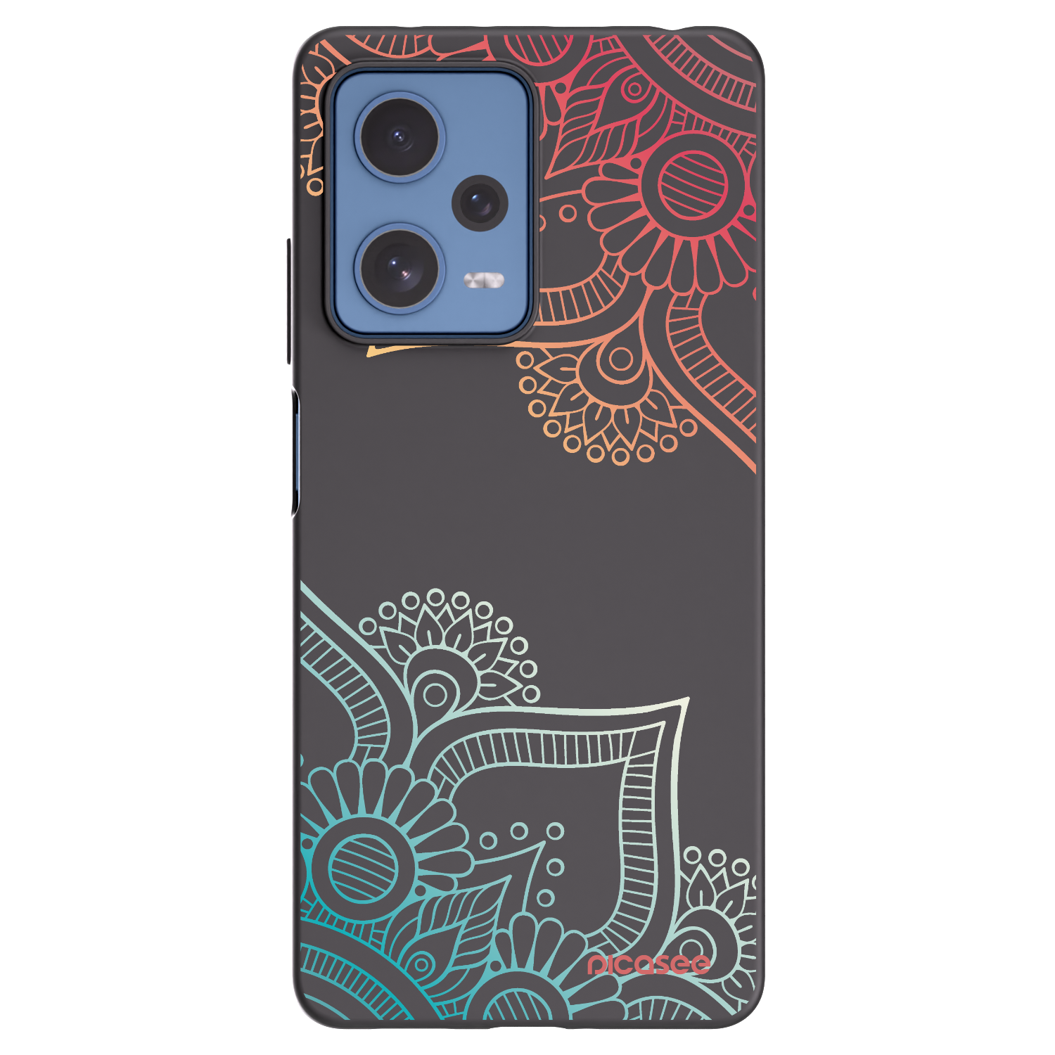 Picasee silikonový černý obal pro Xiaomi Redmi Note 12 Pro 5G - Květinový vzor