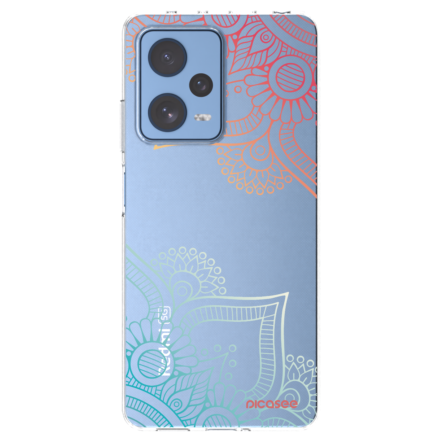 Picasee silikonový průhledný obal pro Xiaomi Redmi Note 12 Pro 5G - Květinový vzor