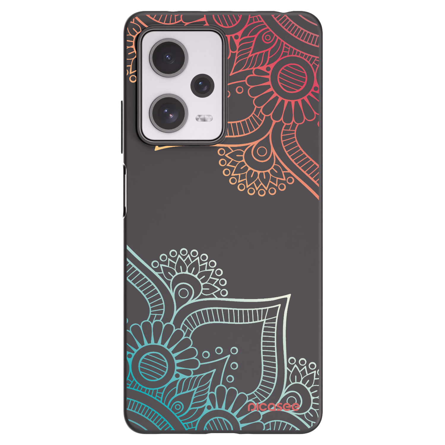 Picasee silikonový černý obal pro Xiaomi Redmi Note 12 Pro+ 5G - Květinový vzor