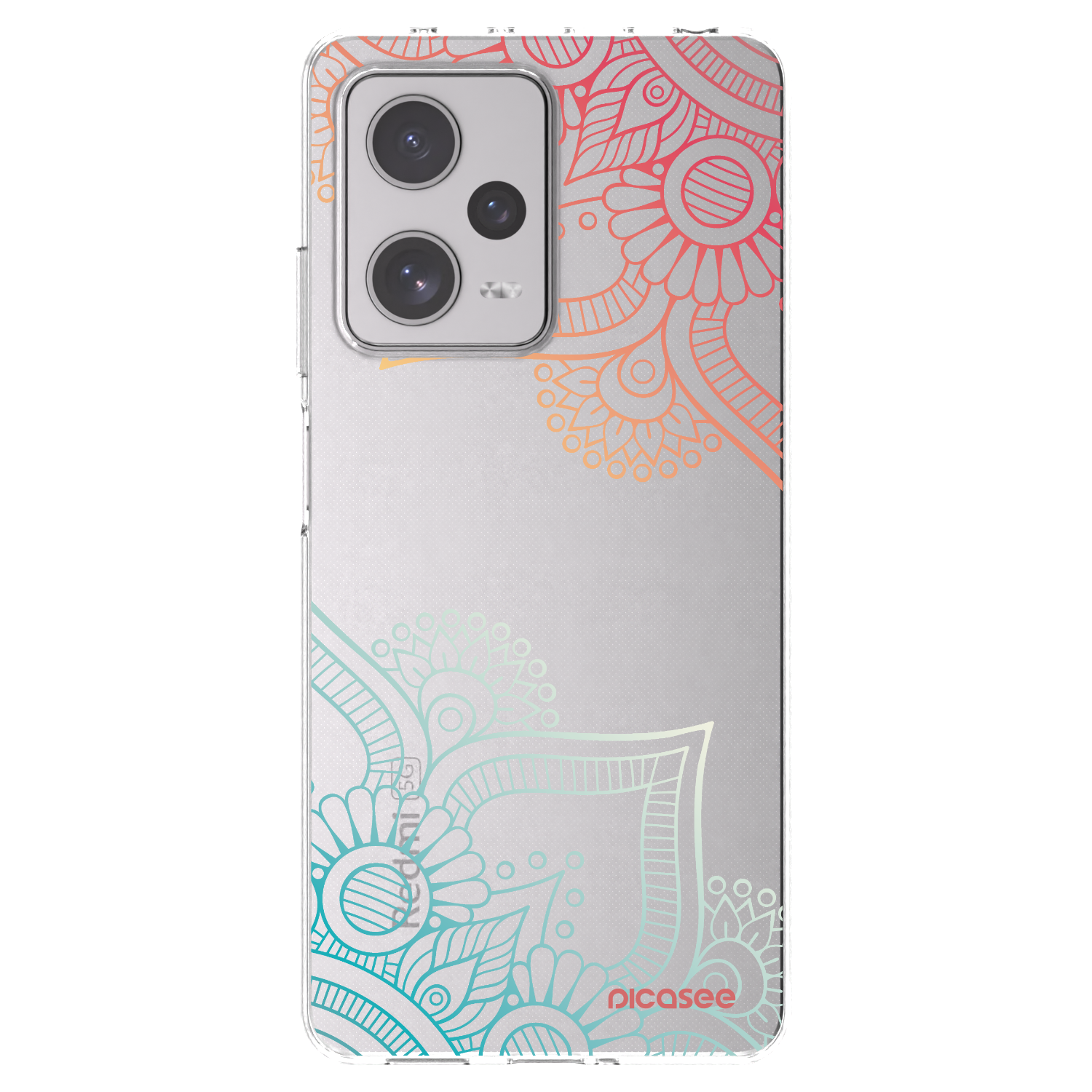 Picasee silikonový průhledný obal pro Xiaomi Redmi Note 12 Pro+ 5G - Květinový vzor