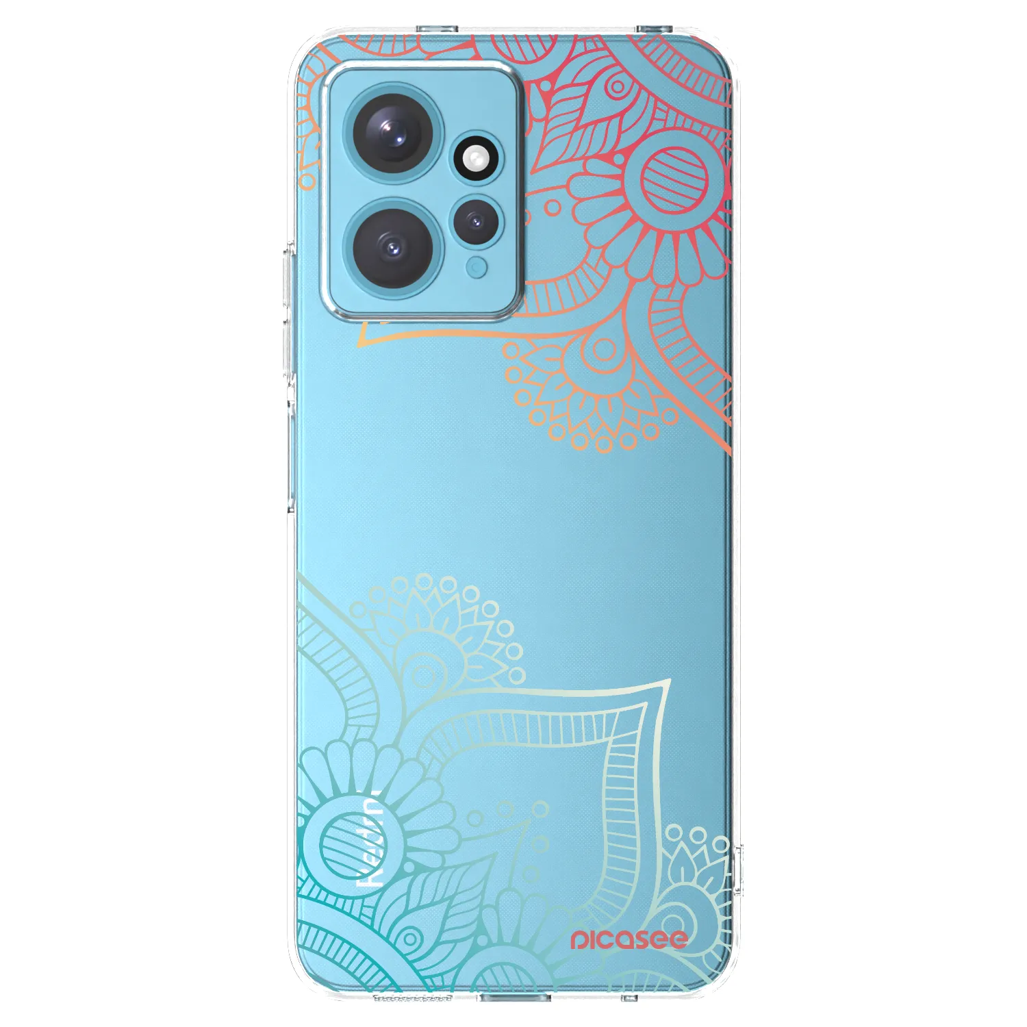Picasee silikonový průhledný obal pro Xiaomi Redmi Note 12 4G - Květinový vzor