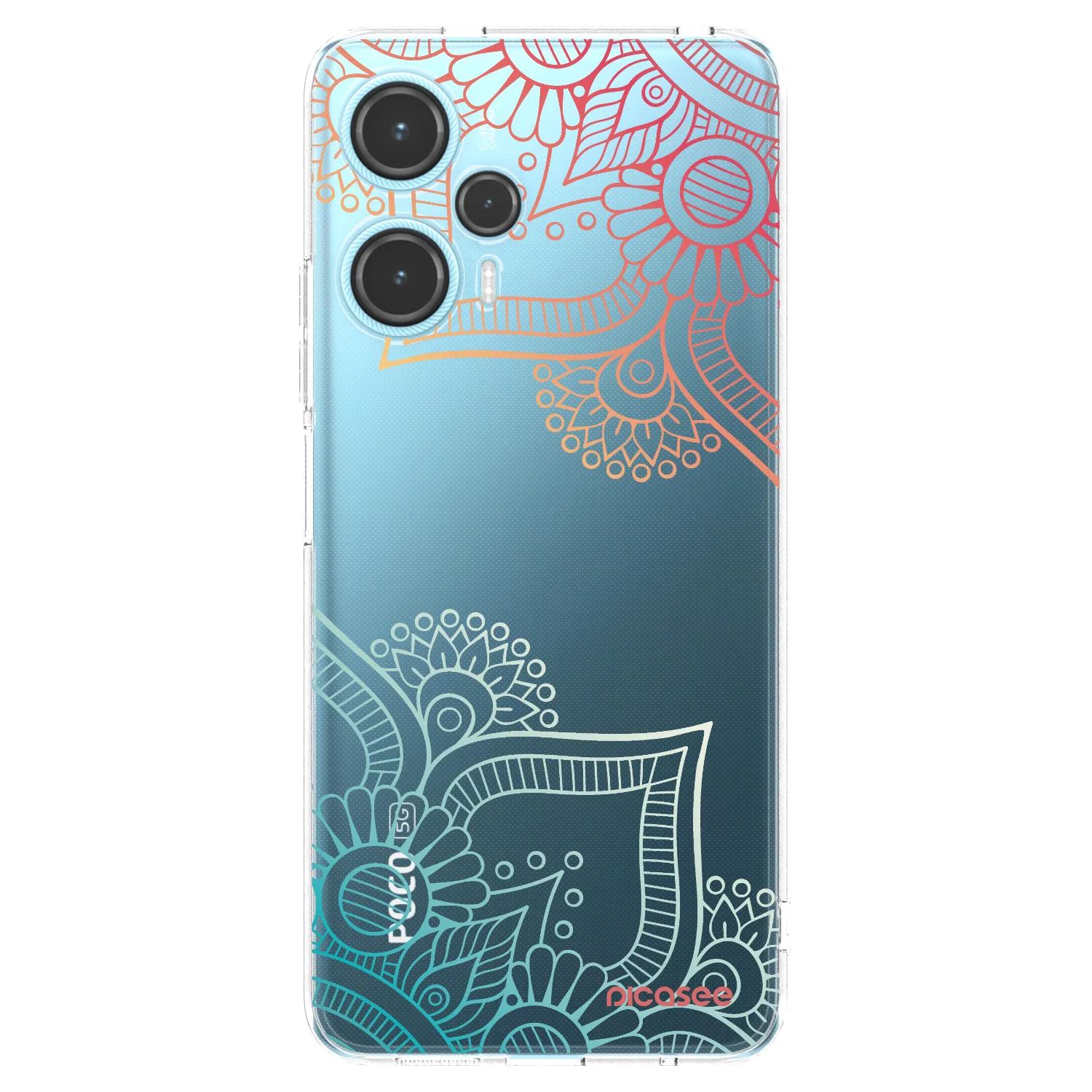 Picasee silikonový průhledný obal pro Xiaomi Poco F5 - Květinový vzor
