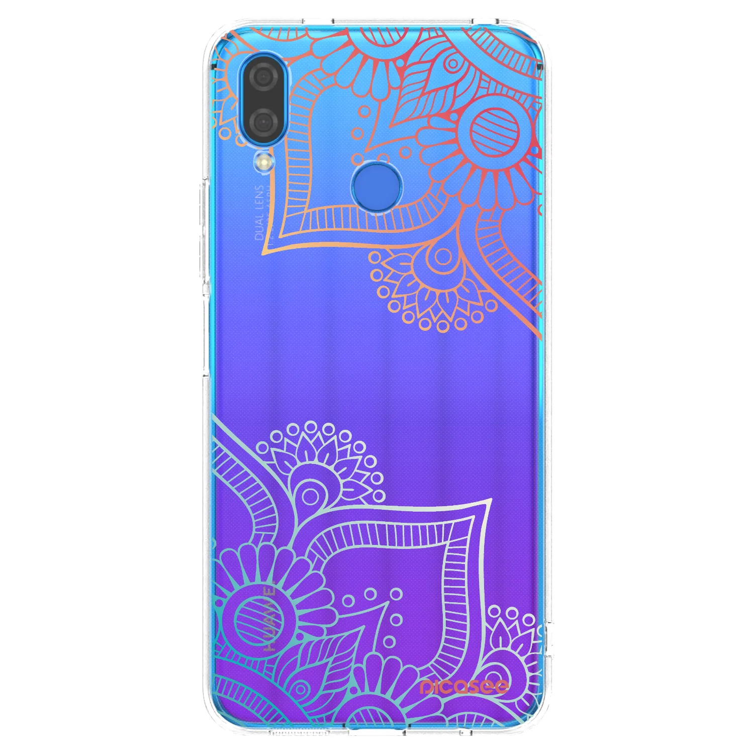 Picasee silikonový průhledný obal pro Huawei Nova 3 - Květinový vzor