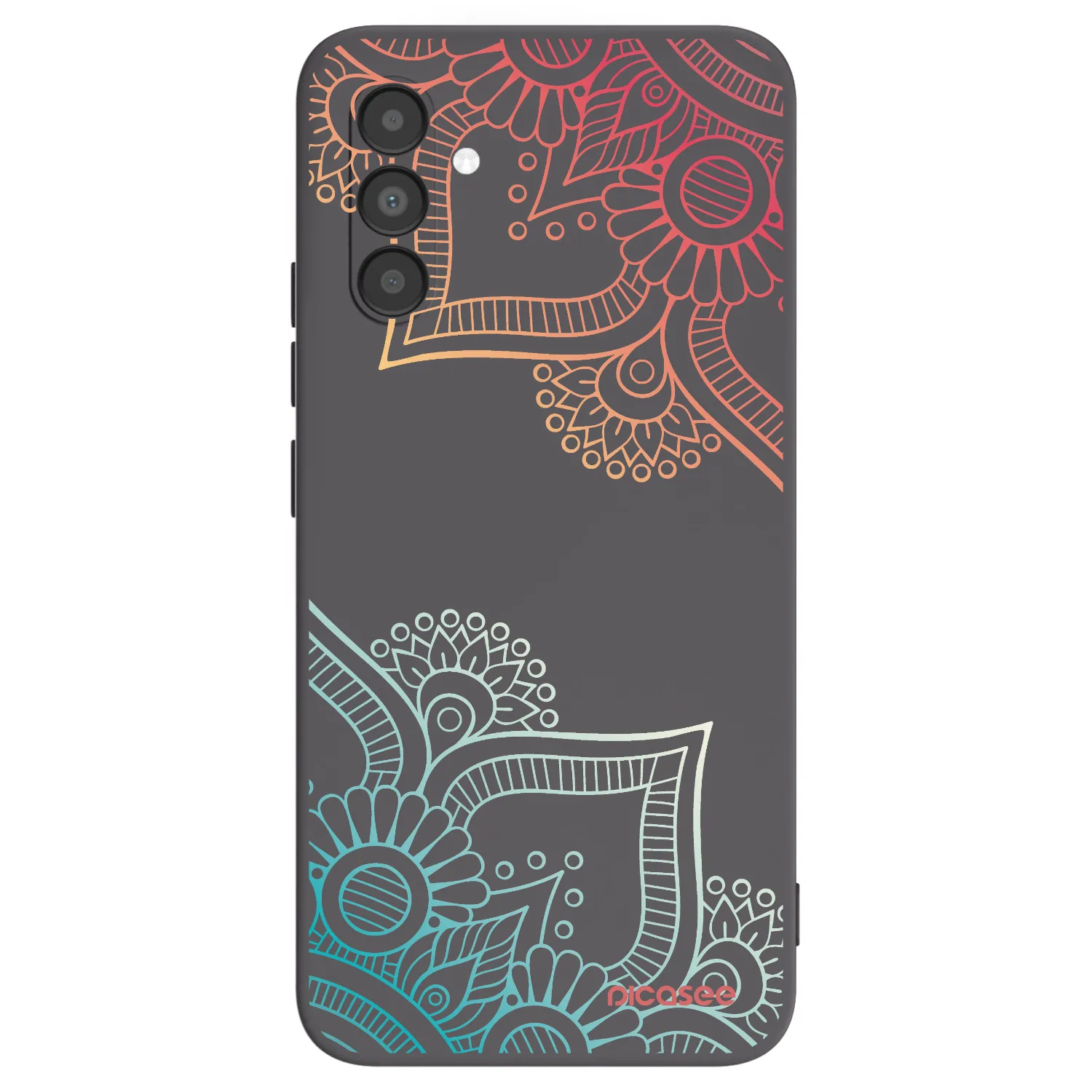 Picasee silikonový černý obal pro Samsung Galaxy A04s A047F - Květinový vzor