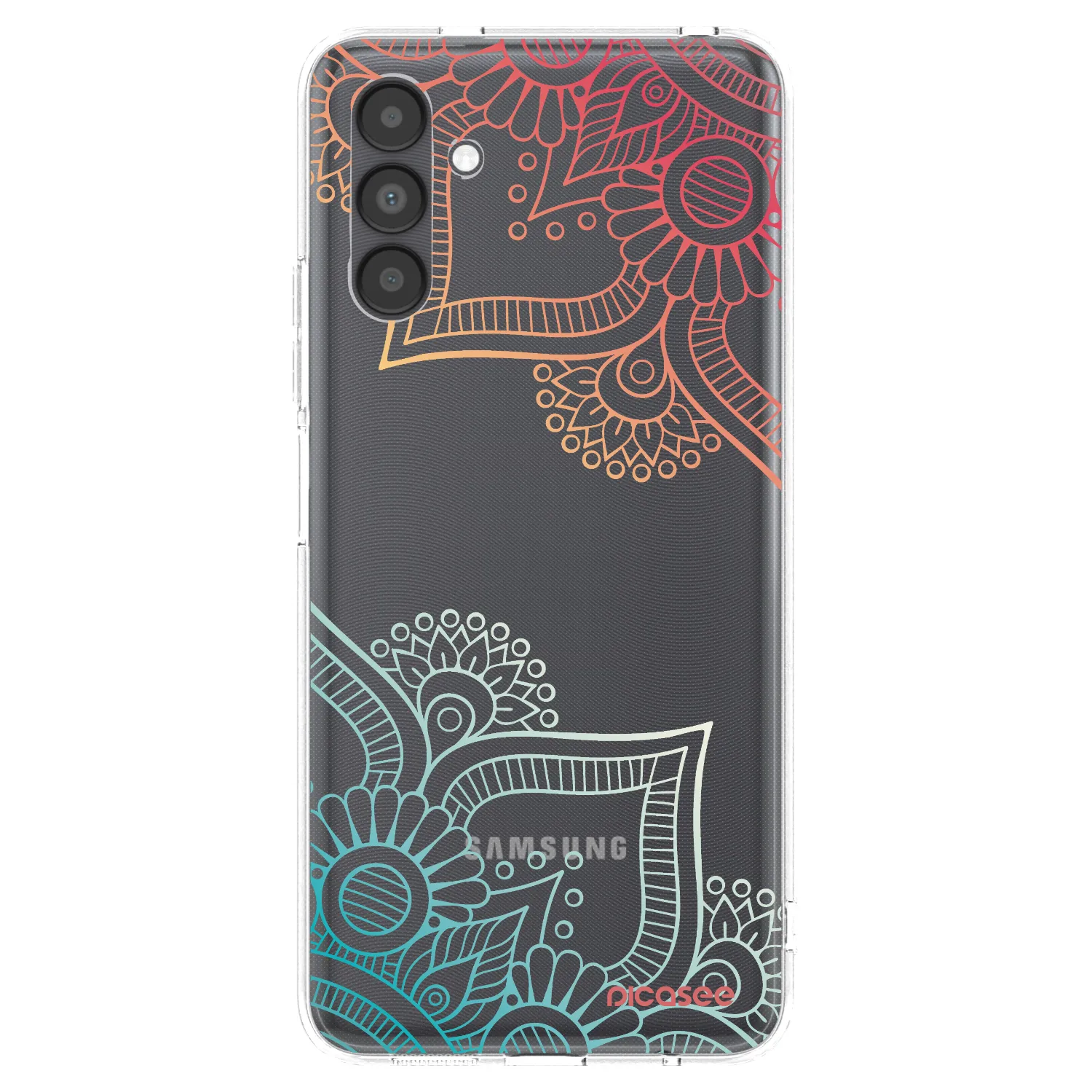 Picasee silikonový průhledný obal pro Samsung Galaxy A04s A047F - Květinový vzor
