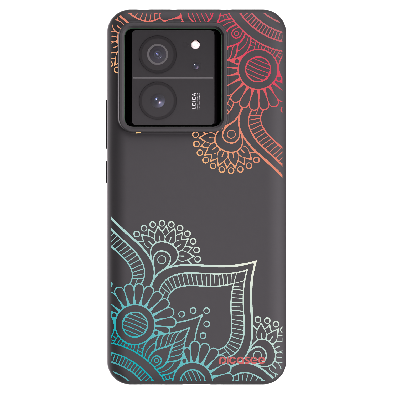 Picasee silikonový černý obal pro Xiaomi 13T - Květinový vzor