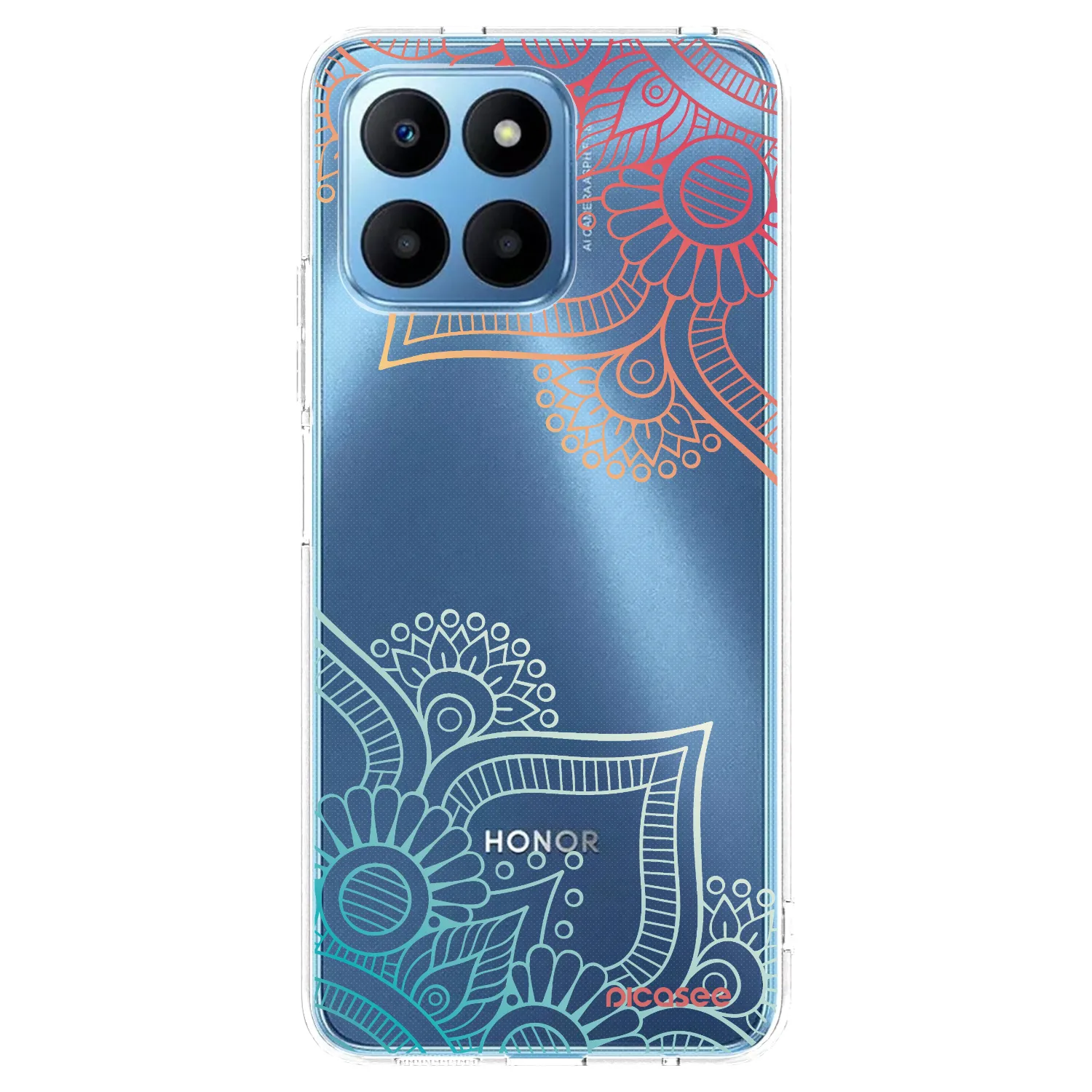 Picasee silikonový průhledný obal pro Honor 70 Lite - Květinový vzor