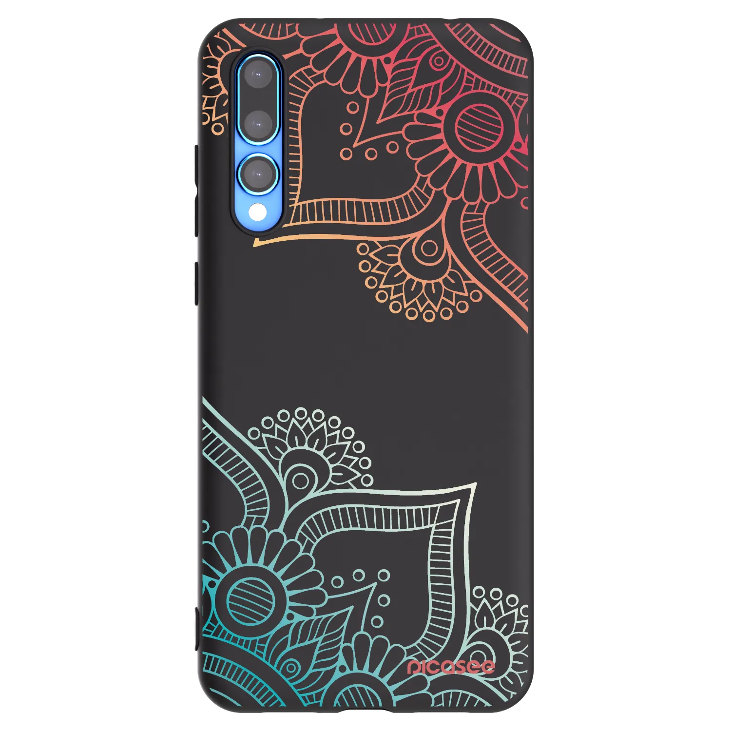 Picasee silikonový černý obal pro Huawei P20 Pro - Květinový vzor