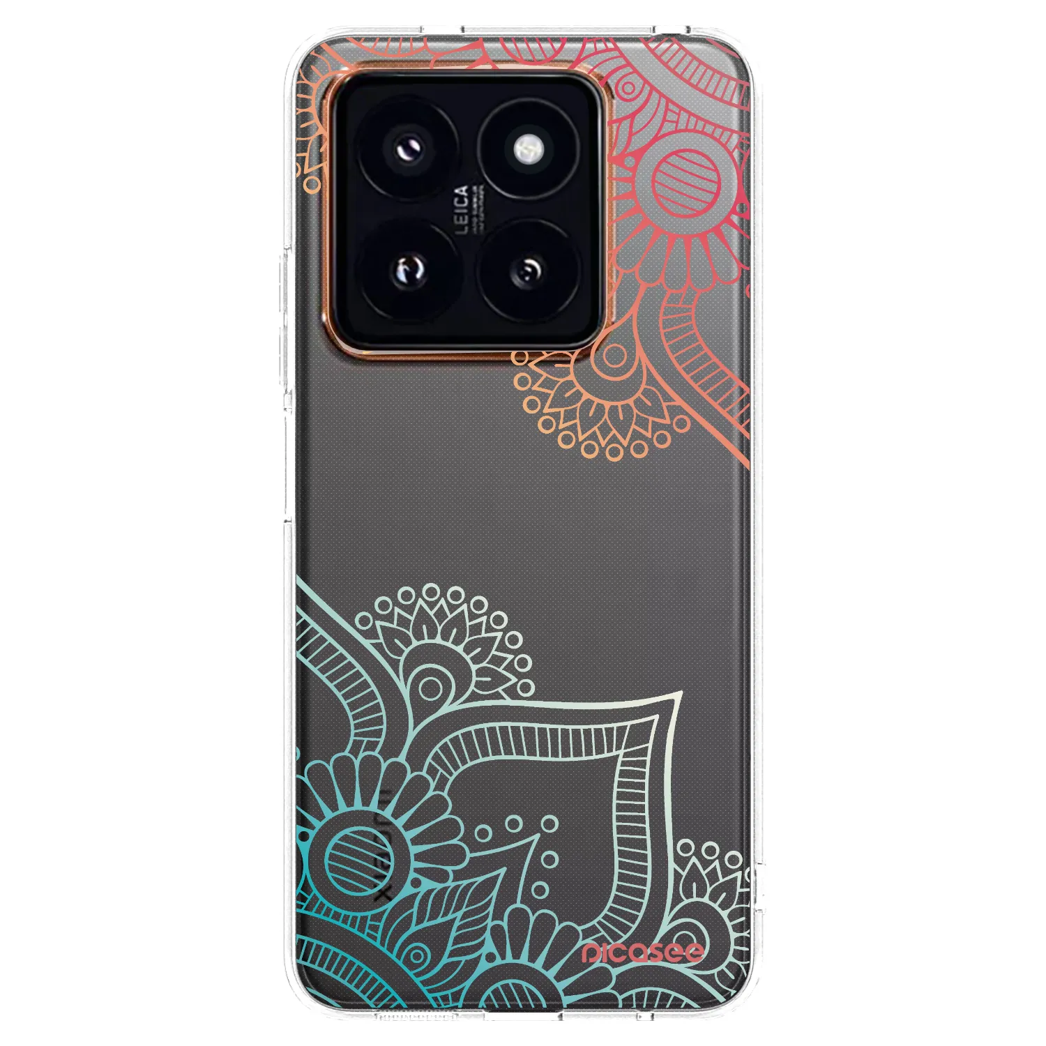 Picasee silikonový průhledný obal pro Xiaomi 14 Pro - Květinový vzor