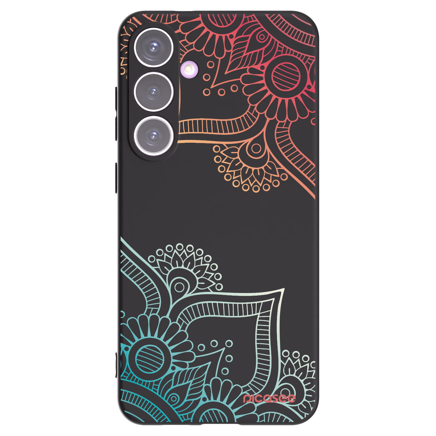 Picasee silikonový černý obal pro Samsung Galaxy S24+ S926B 5G - Květinový vzor