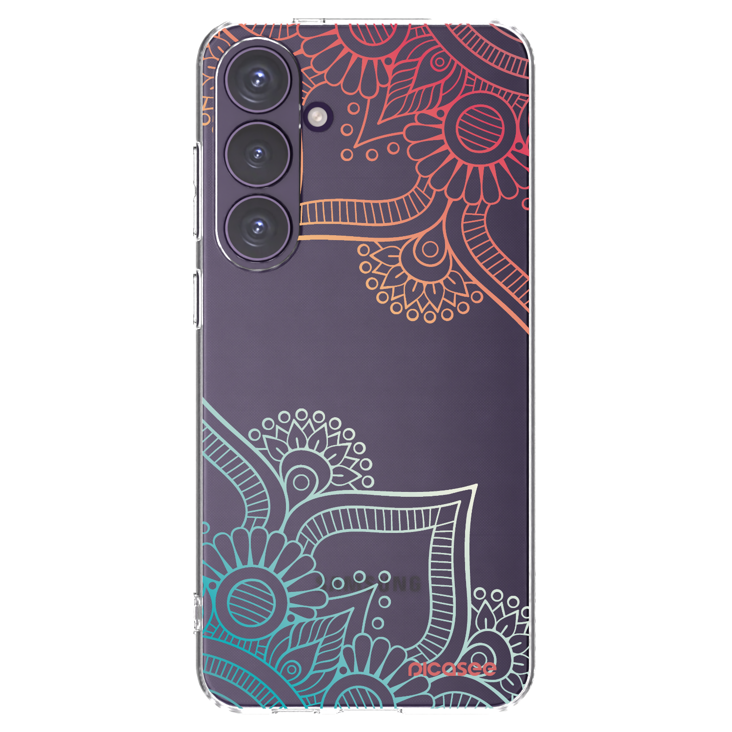 Picasee silikonový průhledný obal pro Samsung Galaxy S24+ S926B 5G - Květinový vzor