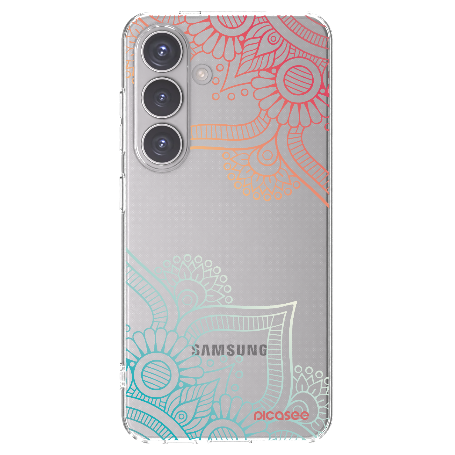 Picasee silikonový průhledný obal pro Samsung Galaxy S24 S921B 5G - Květinový vzor