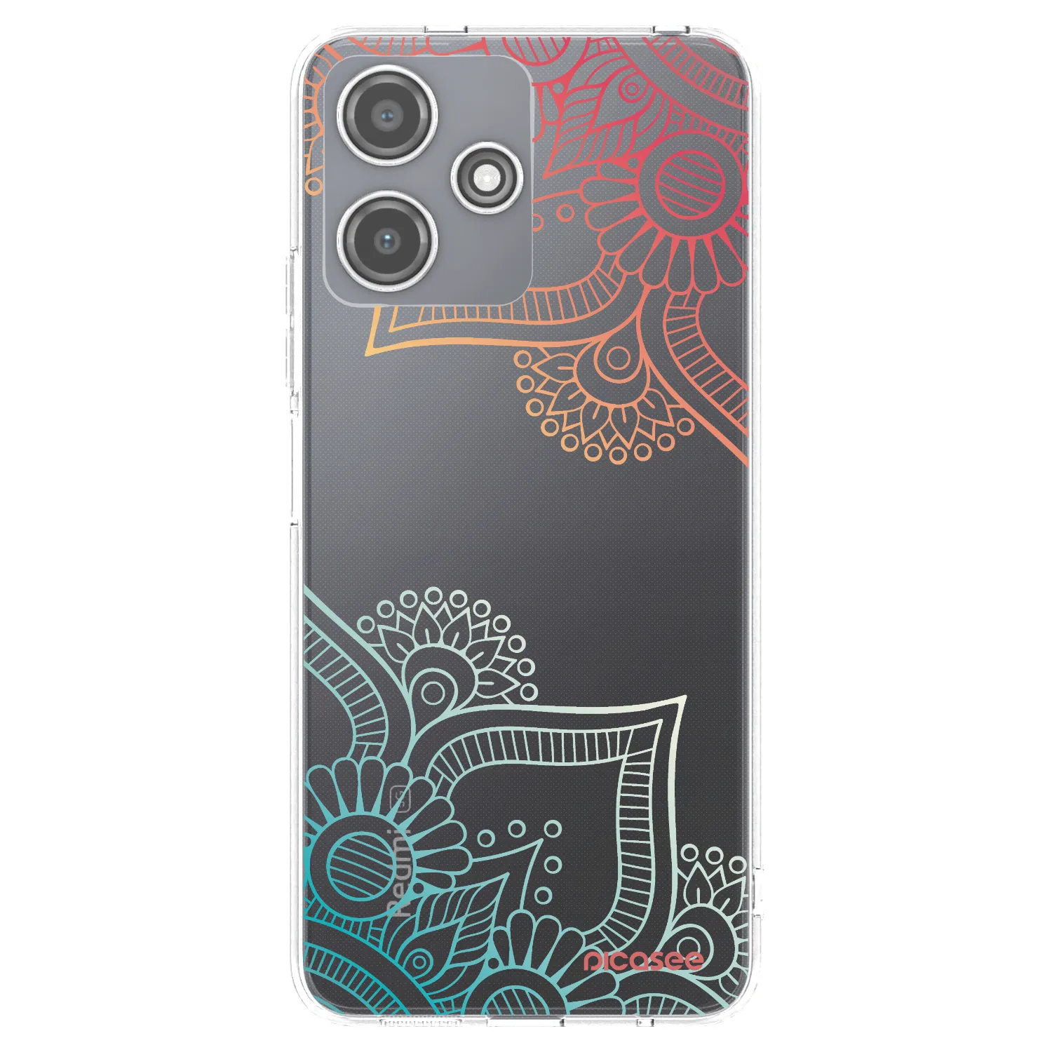 Picasee silikonový průhledný obal pro Xiaomi Redmi 12 5G - Květinový vzor