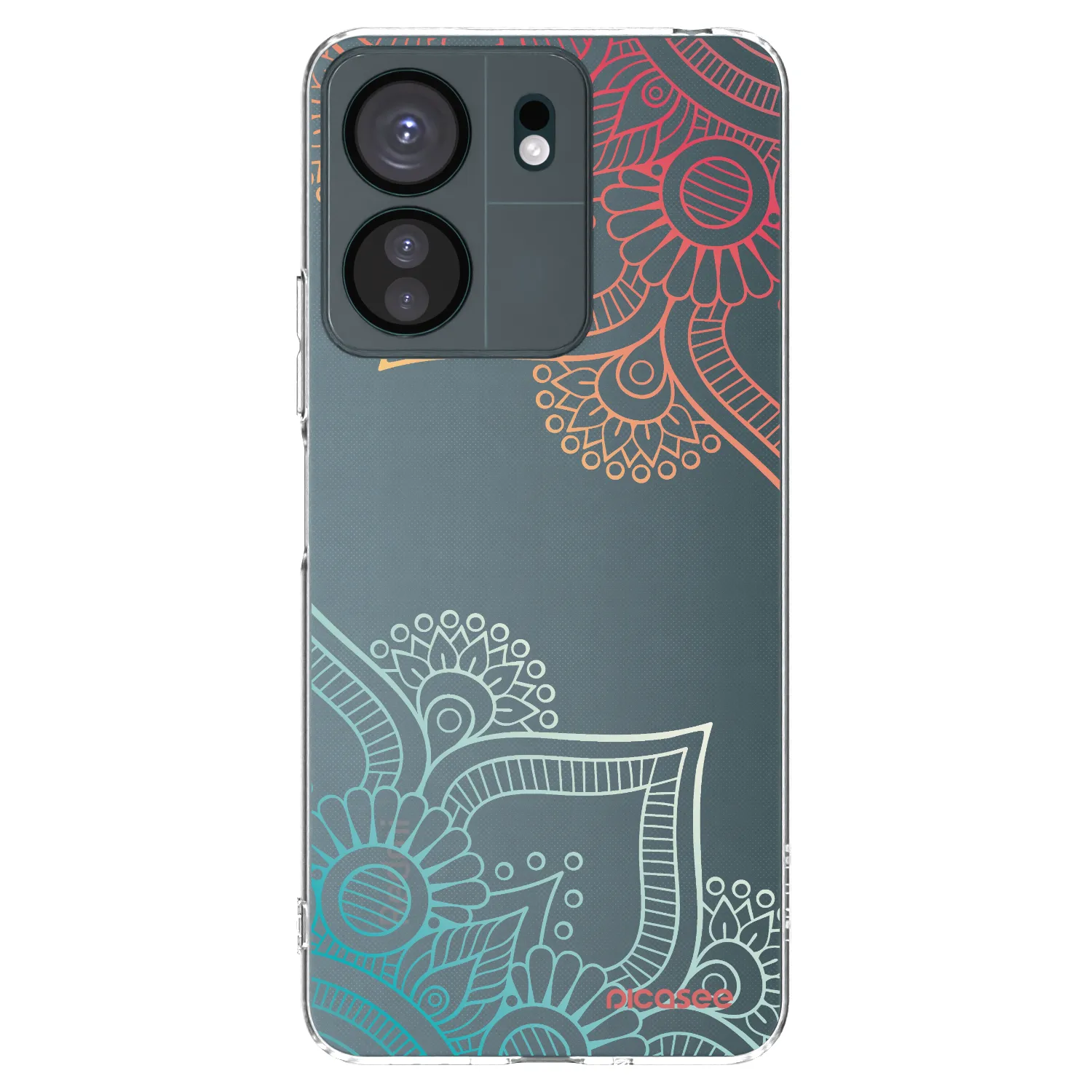 Picasee silikonový průhledný obal pro Xiaomi Redmi 13C 4G - Květinový vzor