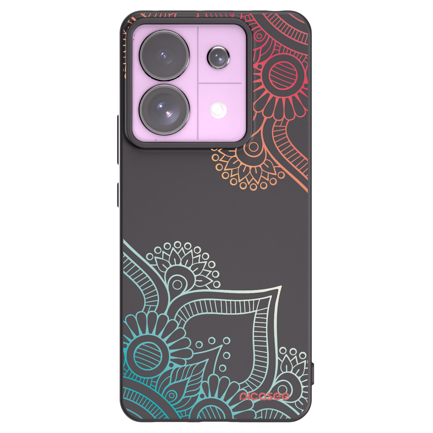 Picasee silikonový černý obal pro Xiaomi Redmi Note 13 Pro 5G - Květinový vzor