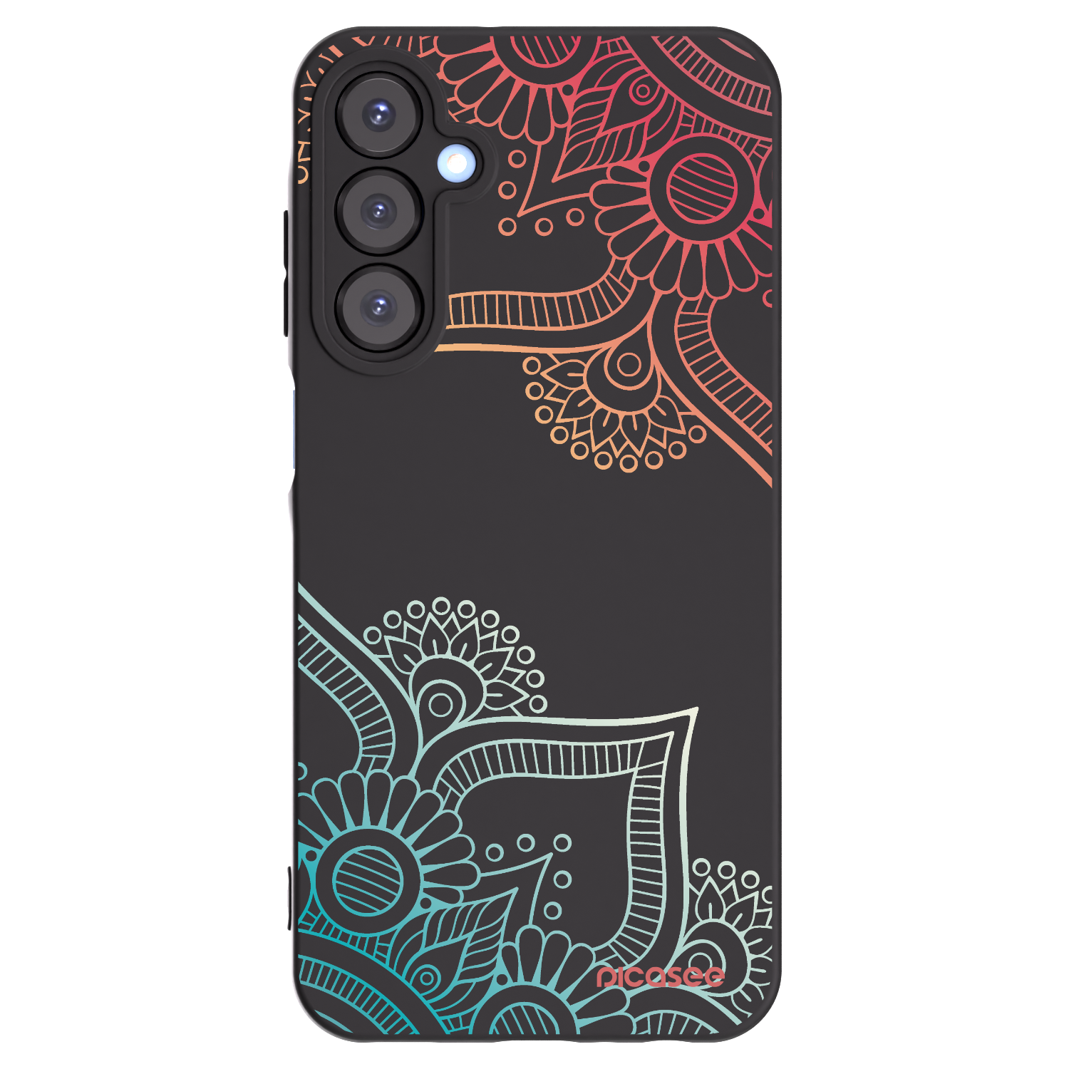 Picasee silikonový černý obal pro Samsung Galaxy A25 A256B 5G - Květinový vzor
