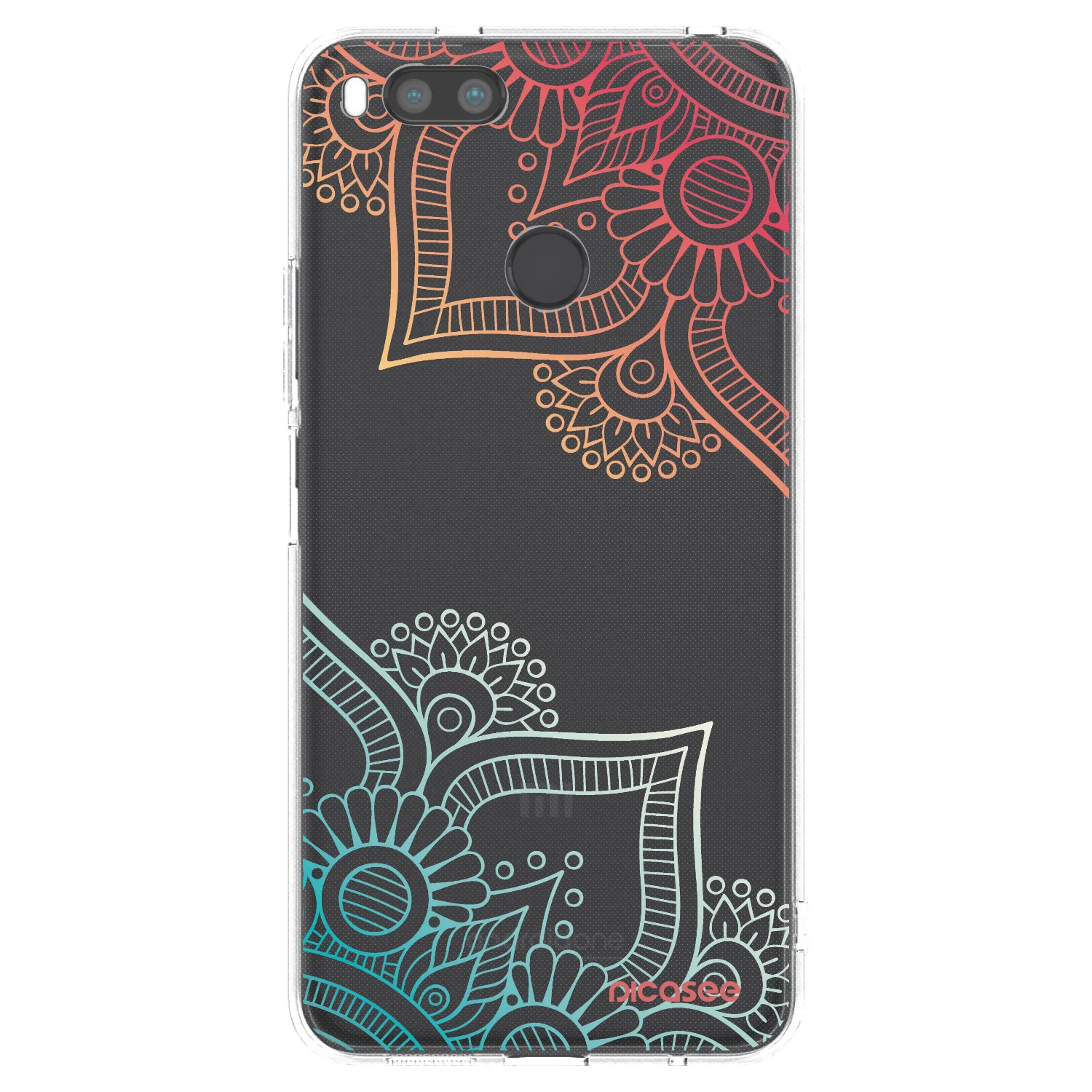 Picasee silikonový průhledný obal pro Xiaomi Mi A1 Global - Květinový vzor