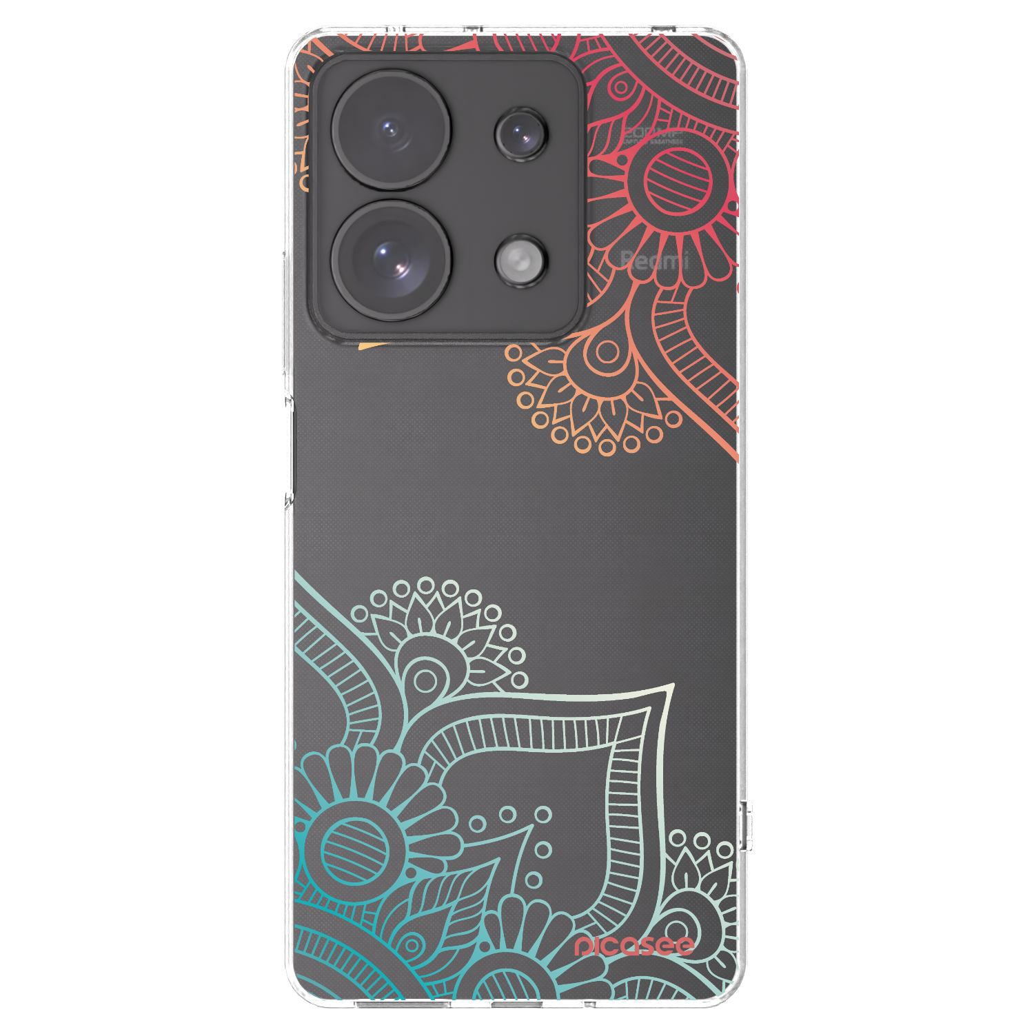 Picasee silikonový průhledný obal pro Xiaomi Redmi Note 13 Pro 4G - Květinový vzor