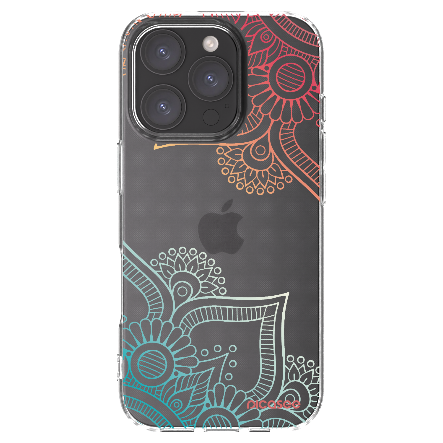 Picasee silikonový průhledný obal pro Apple iPhone 16 Pro - Květinový vzor