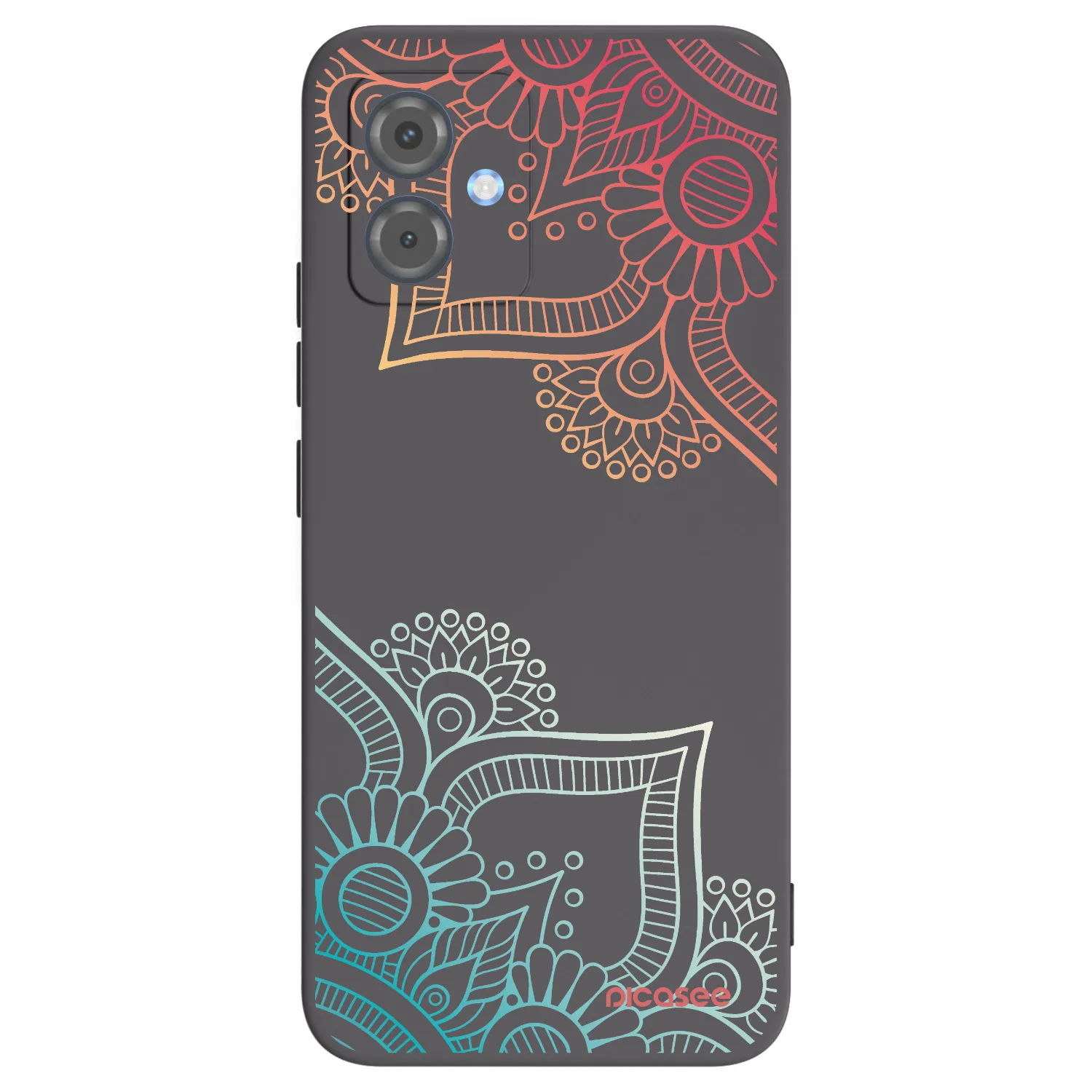 Picasee silikonový černý obal pro Motorola Moto G14 - Květinový vzor