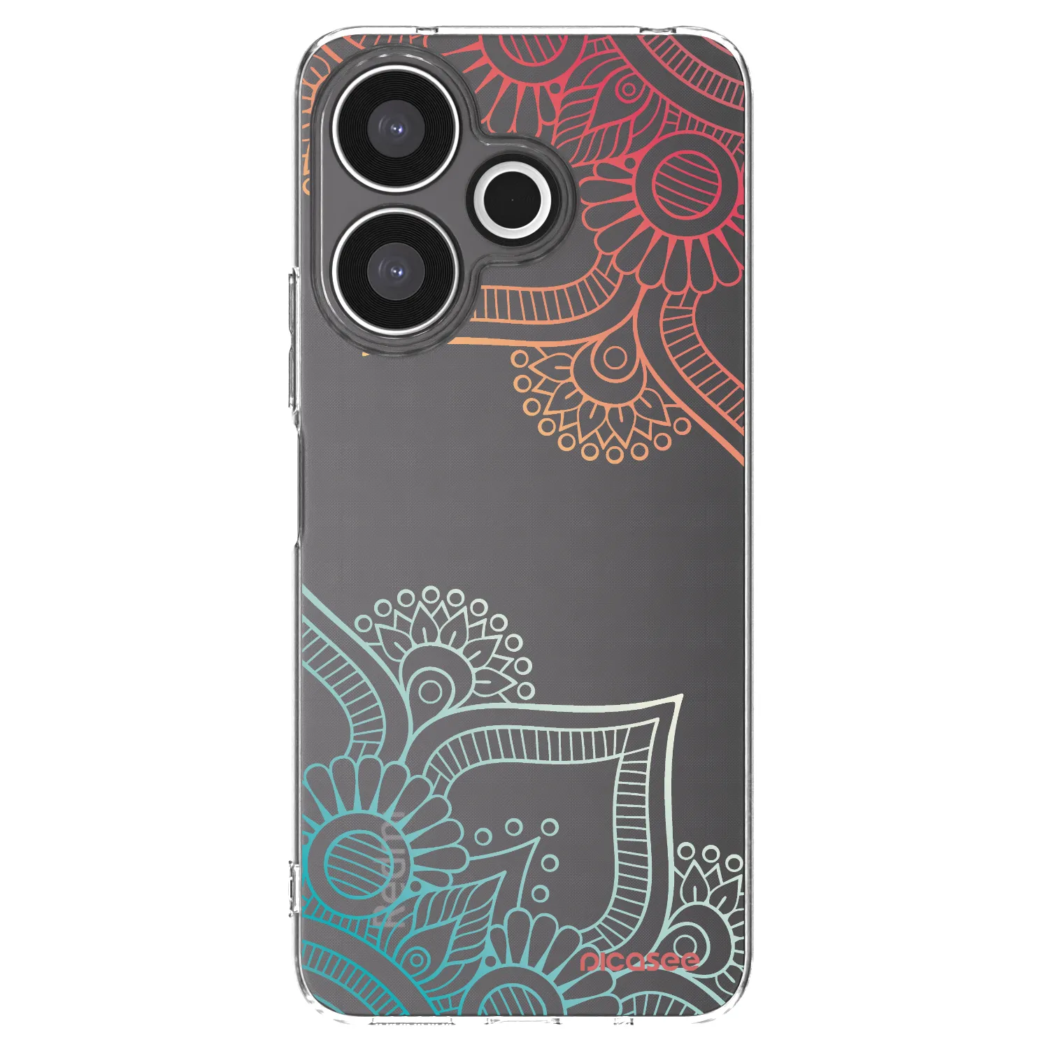 Picasee silikonový průhledný obal pro Xiaomi Redmi 13 4G - Květinový vzor