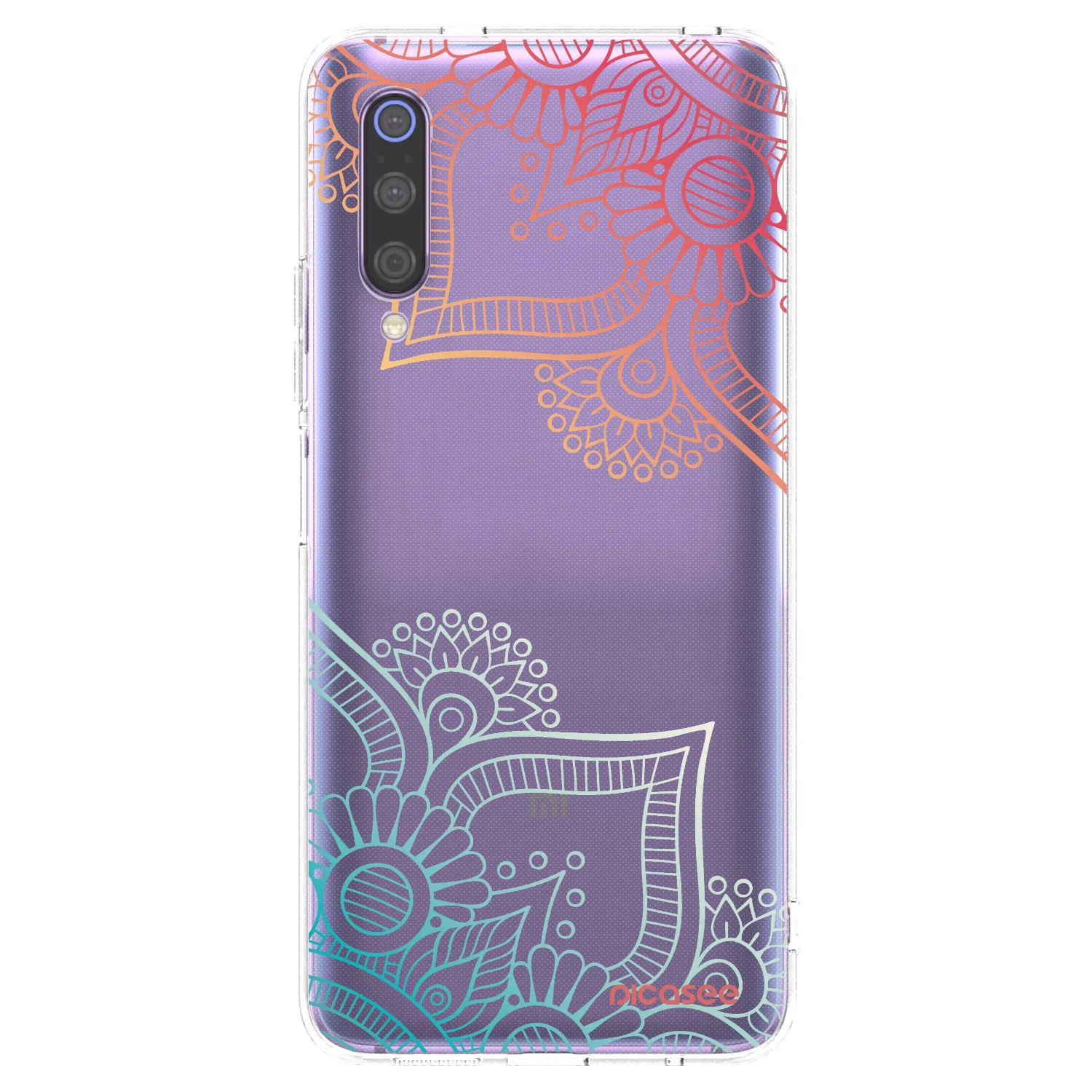 Picasee silikonový průhledný obal pro Xiaomi Mi 9 - Květinový vzor