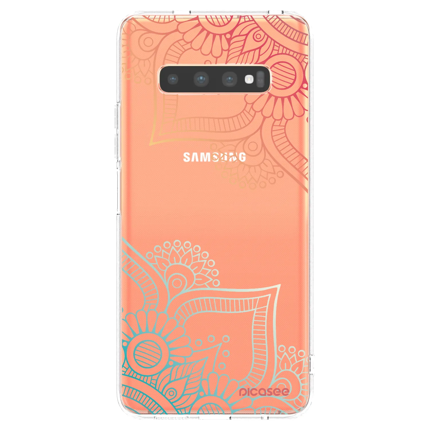 Picasee silikonový průhledný obal pro Samsung Galaxy S10 Plus G975 - Květinový vzor