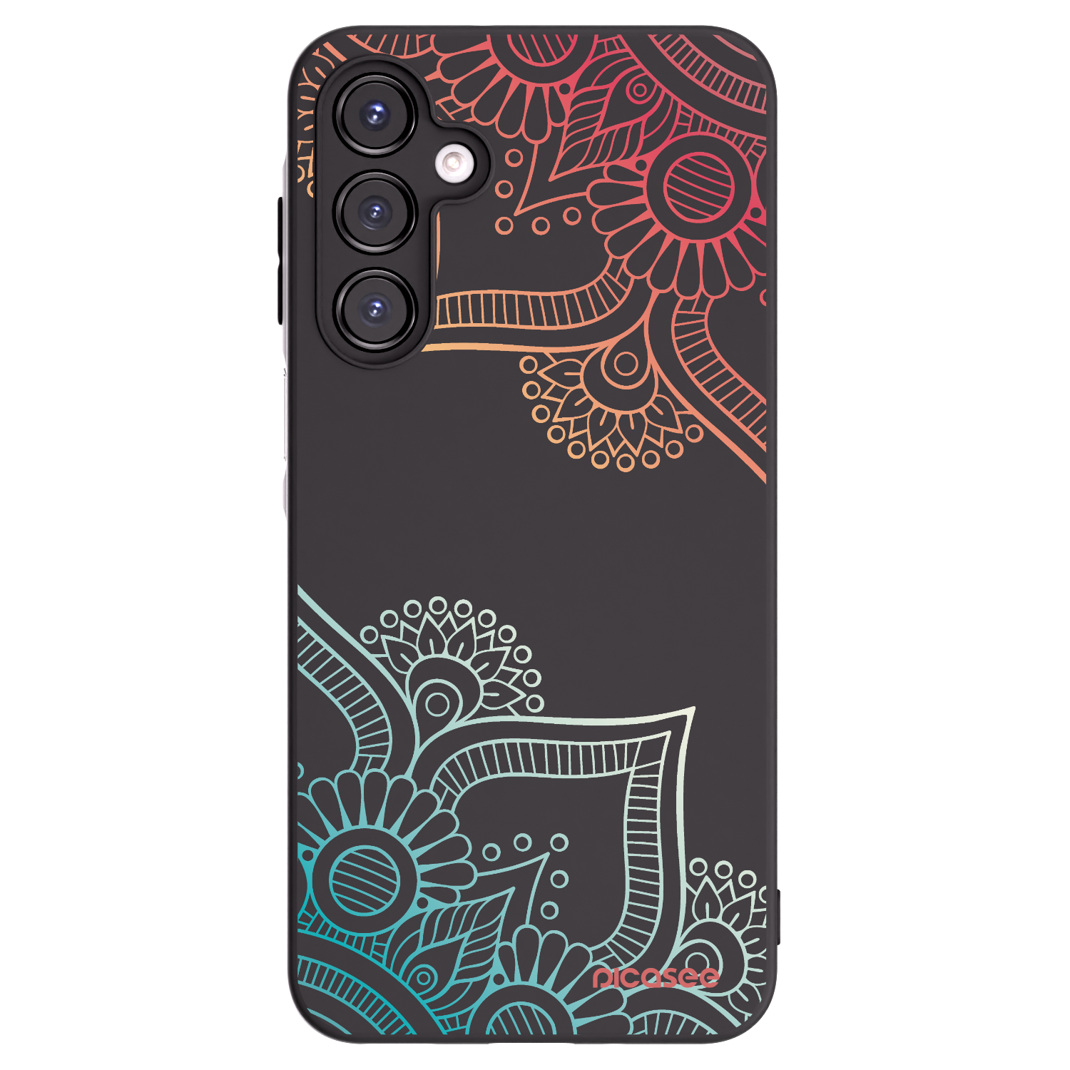 Picasee silikonový černý obal pro Samsung Galaxy A16 5G - Květinový vzor