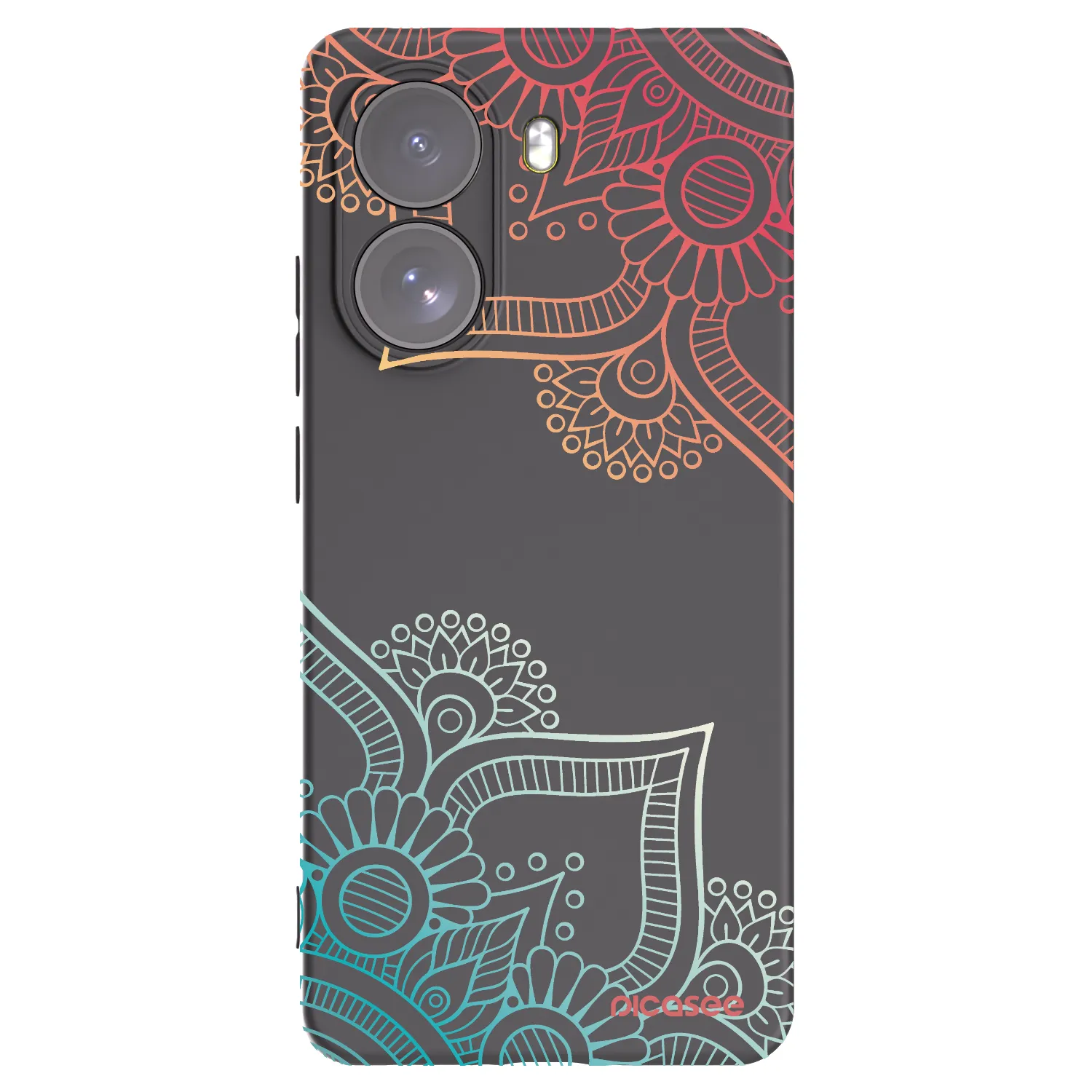 Picasee silikonový černý obal pro Xiaomi Poco X7 - Květinový vzor