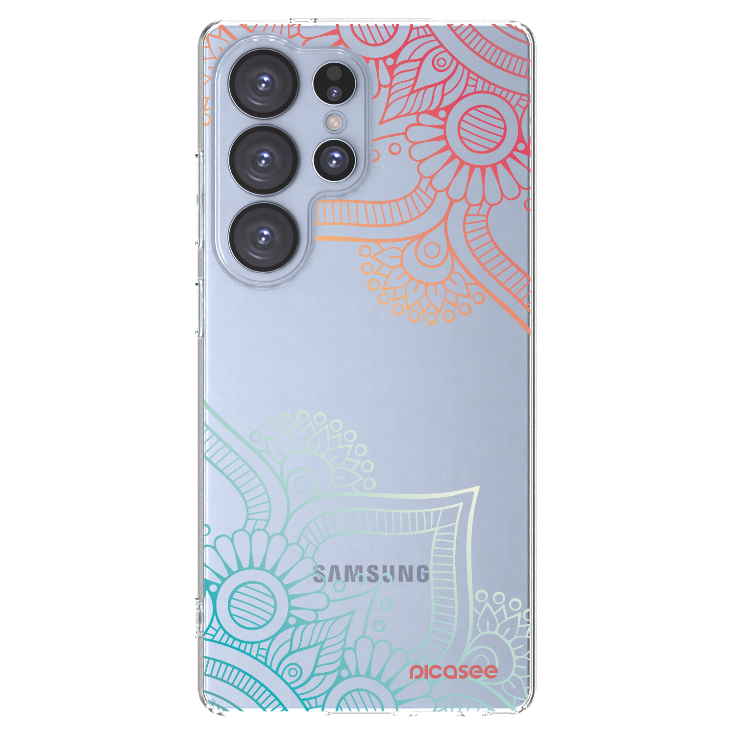 Picasee silikonový průhledný obal pro Samsung Galaxy S25 Ultra 5G - Květinový vzor