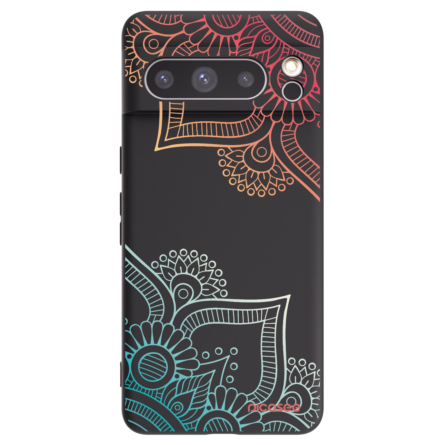 Picasee silikonový černý obal pro Google Pixel 8 Pro - Květinový vzor