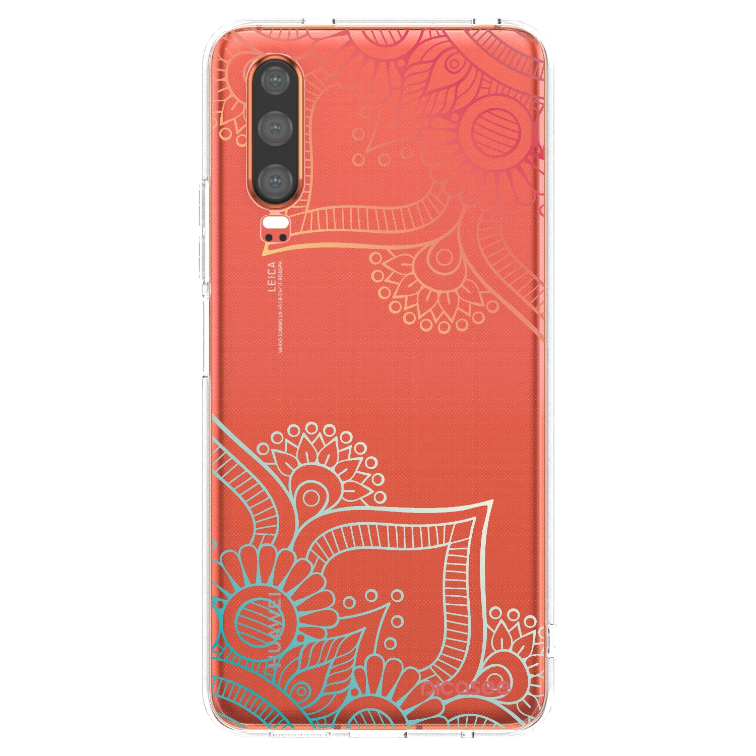 Picasee silikonový průhledný obal pro Huawei P30 - Květinový vzor
