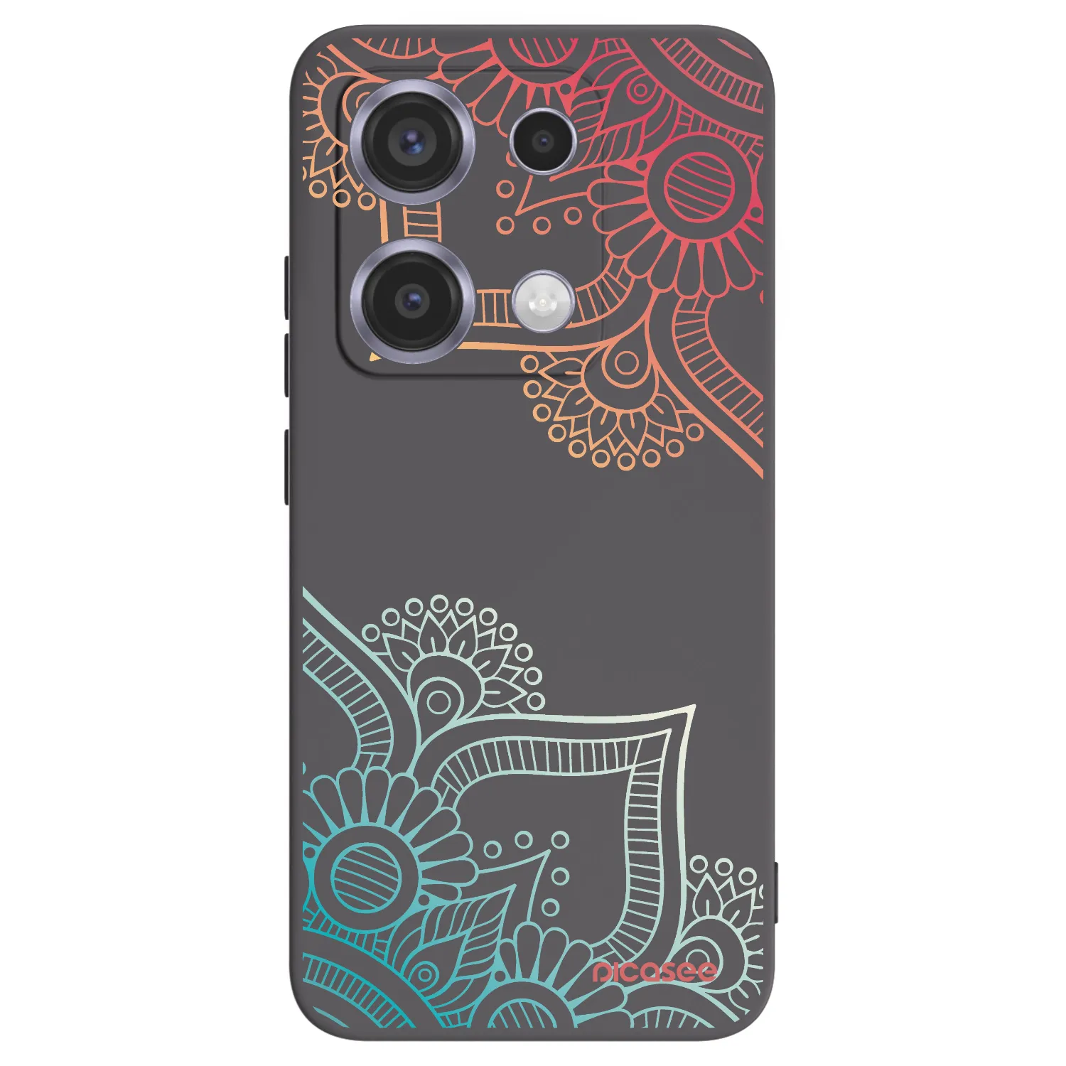 Picasee silikonový černý obal pro Xiaomi Redmi Note 14S - Květinový vzor