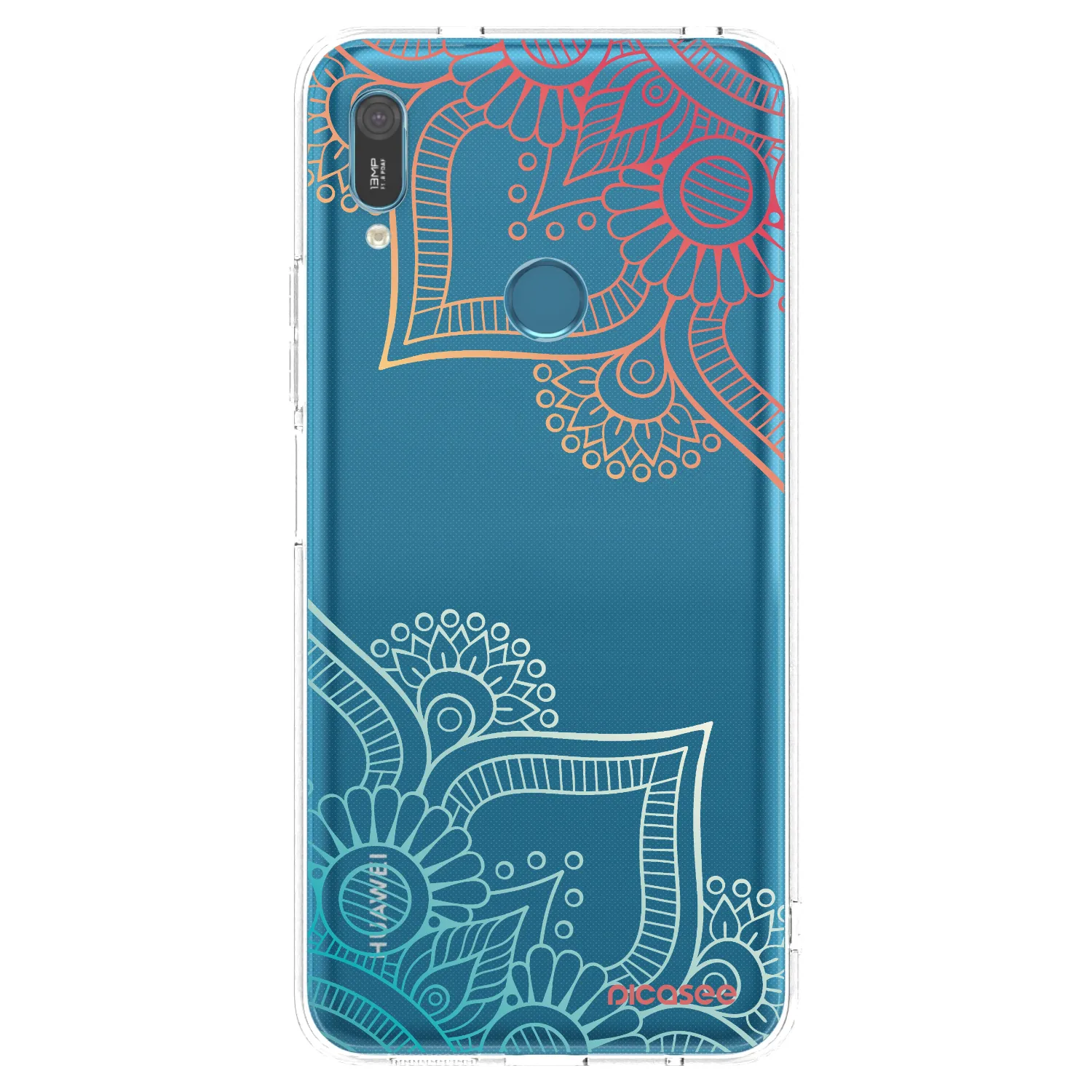 Picasee silikonový průhledný obal pro Huawei Y6 2019 - Květinový vzor