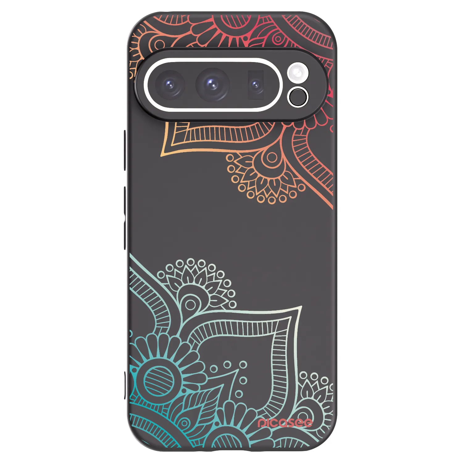Picasee silikonový černý obal pro Google Pixel 9 Pro XL - Květinový vzor