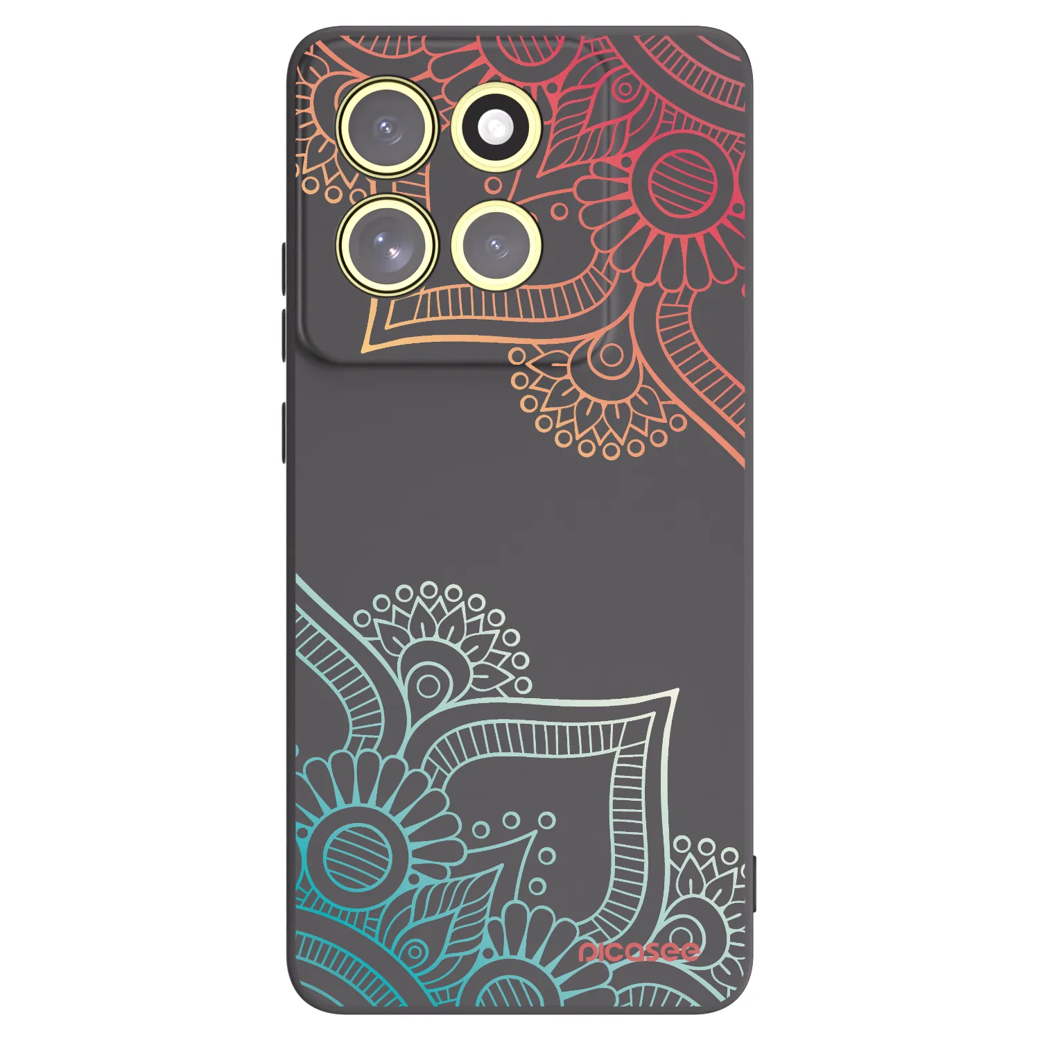 Picasee silikonový černý obal pro Motorola Moto G86 5G - Květinový vzor