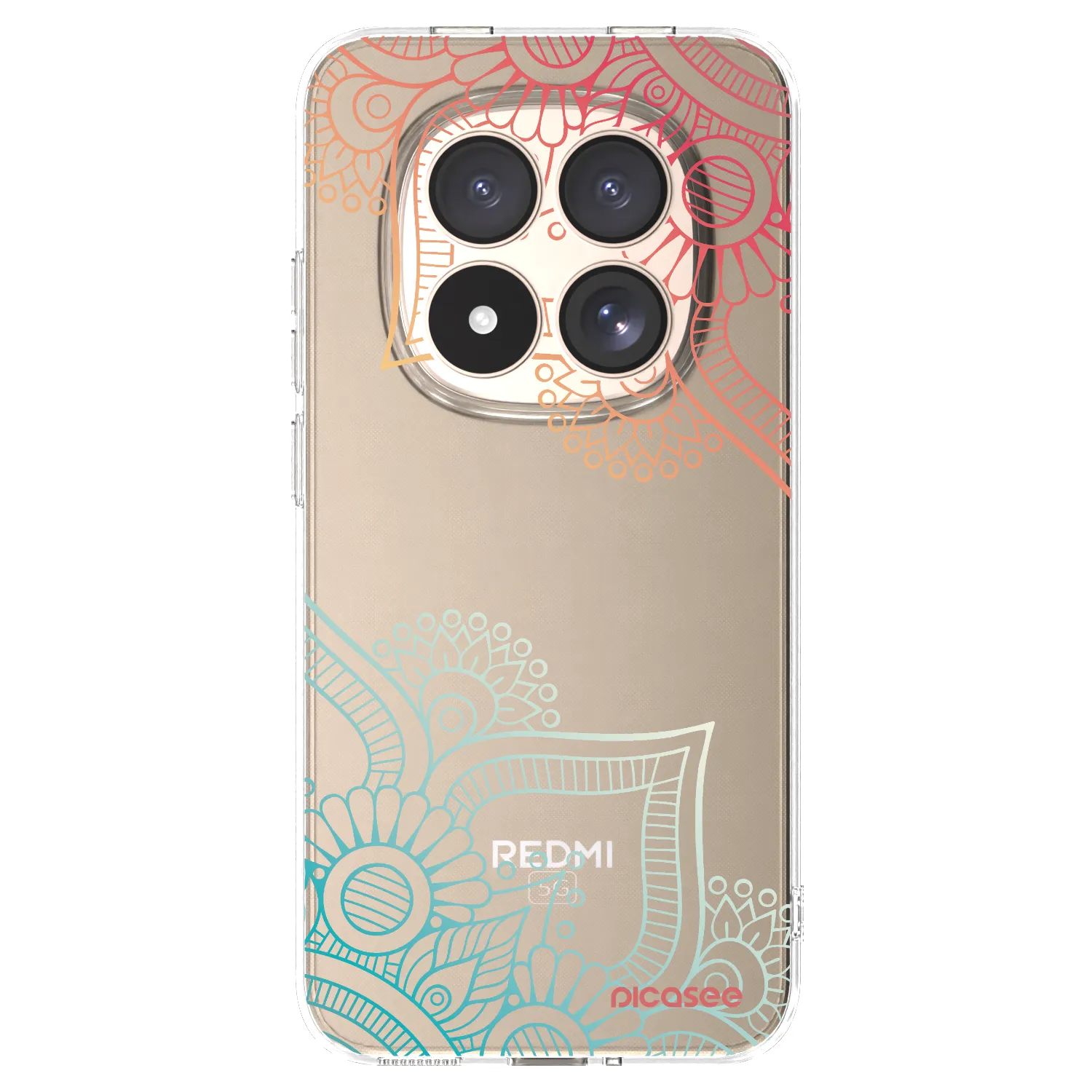 Picasee silikonový průhledný obal pro Xiaomi Redmi Note 15 Pro 4G - Květinový vzor