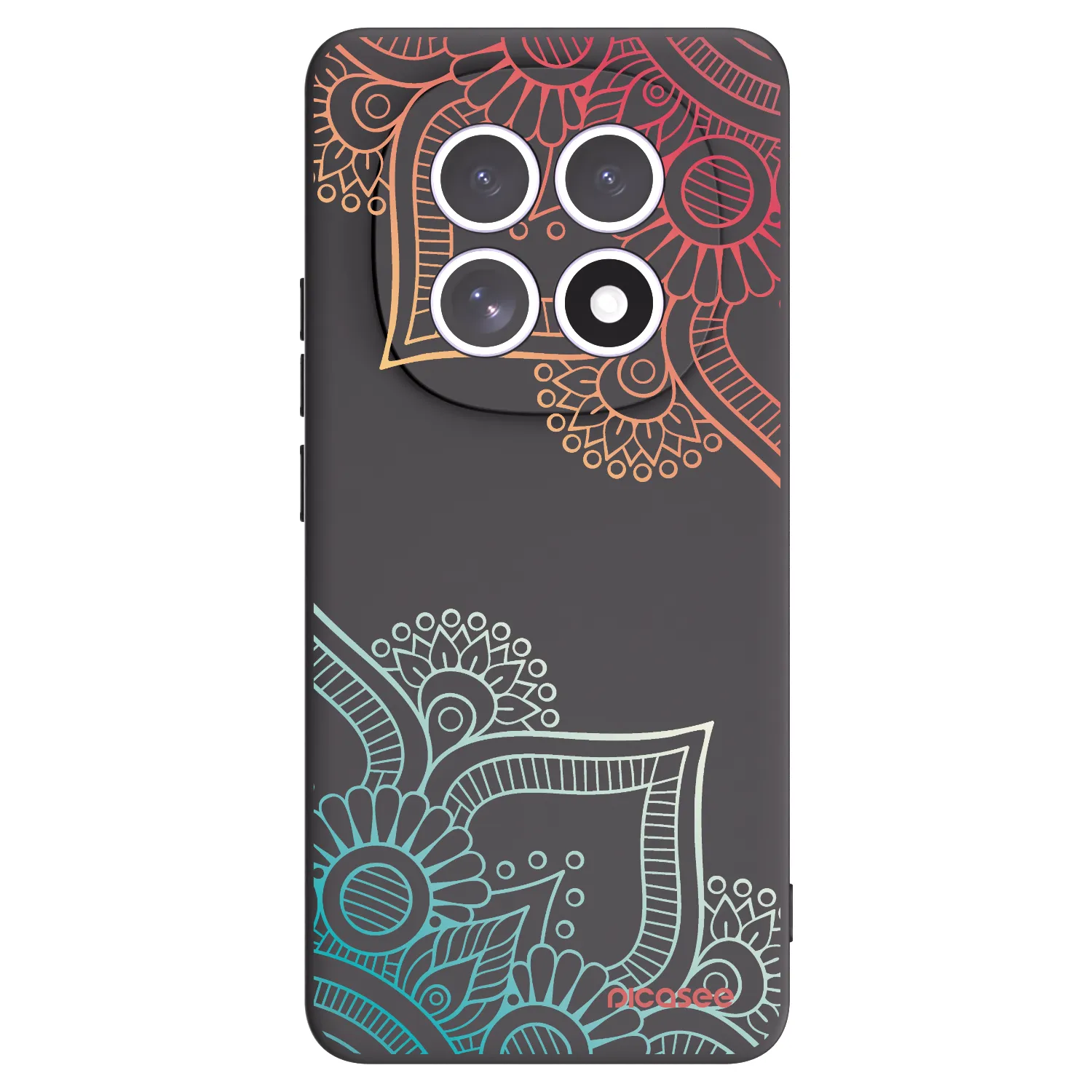 Picasee silikonový černý obal pro Xiaomi Redmi Note 15 - Květinový vzor
