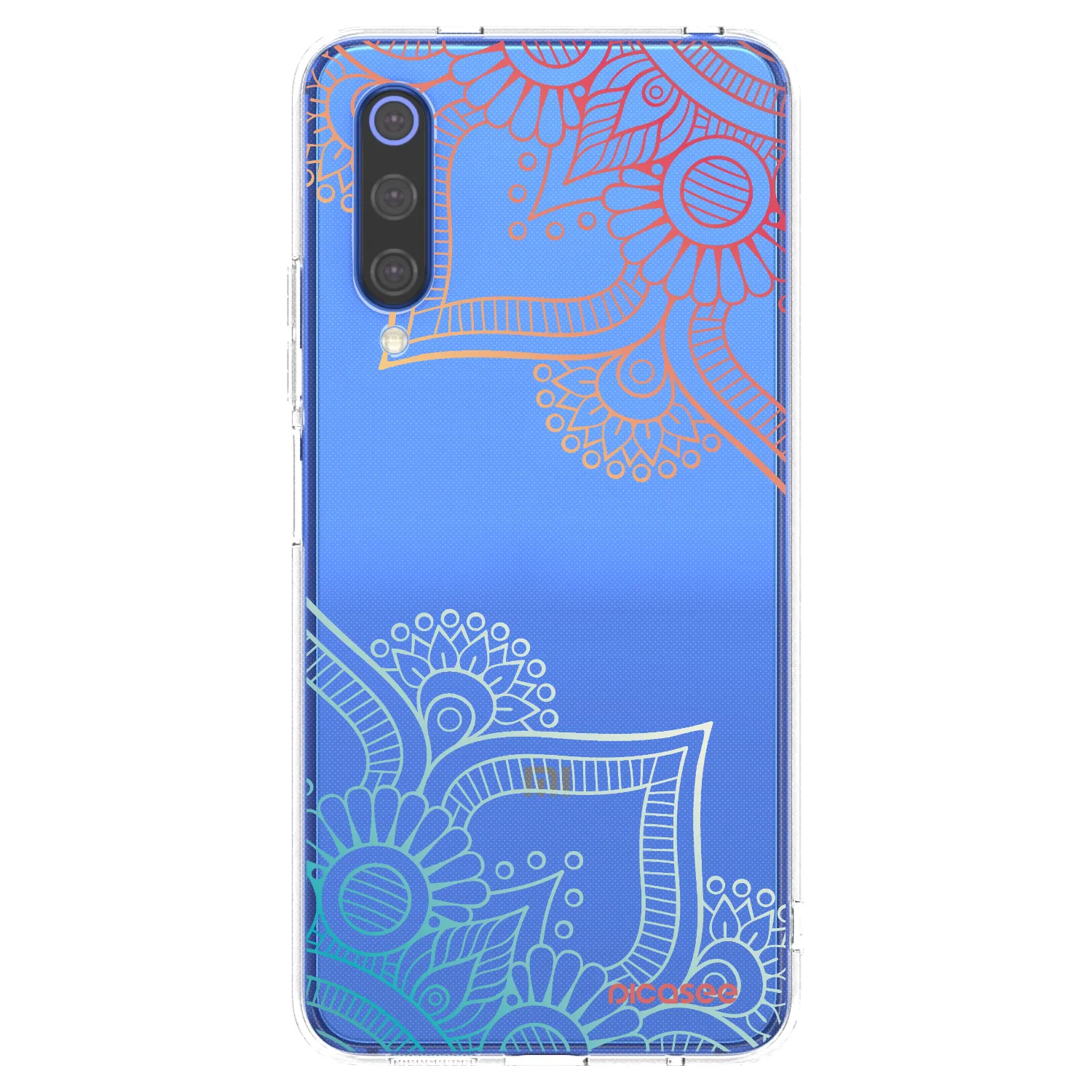 Picasee silikonový průhledný obal pro Xiaomi Mi 9 SE - Květinový vzor