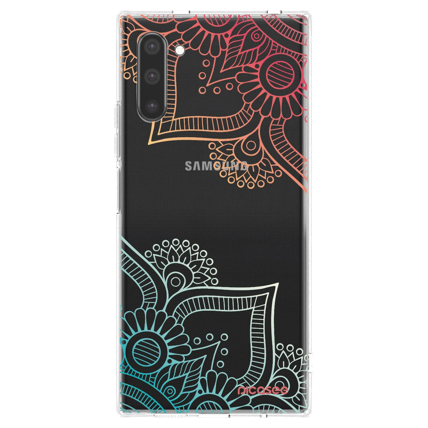 Picasee silikonový průhledný obal pro Samsung Galaxy Note 10 N970F - Květinový vzor