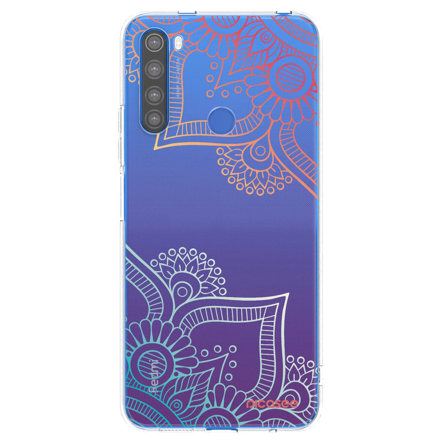 Picasee silikonový průhledný obal pro Xiaomi Redmi Note 8T - Květinový vzor