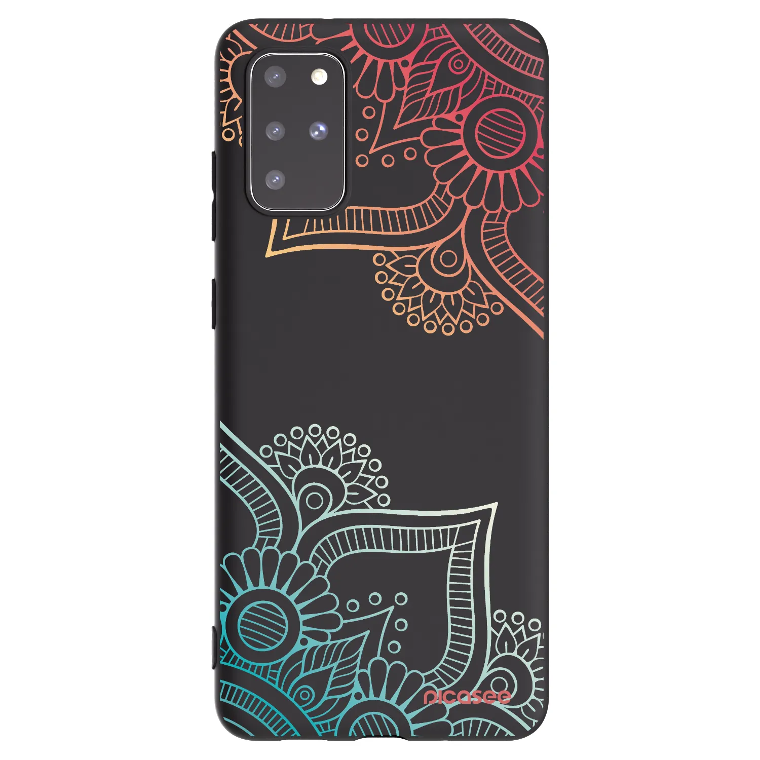 Picasee silikonový černý obal pro Samsung Galaxy S20+ G985F - Květinový vzor