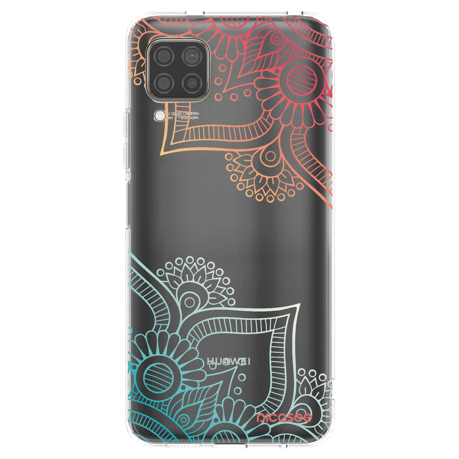 Picasee silikonový průhledný obal pro Huawei P40 Lite - Květinový vzor