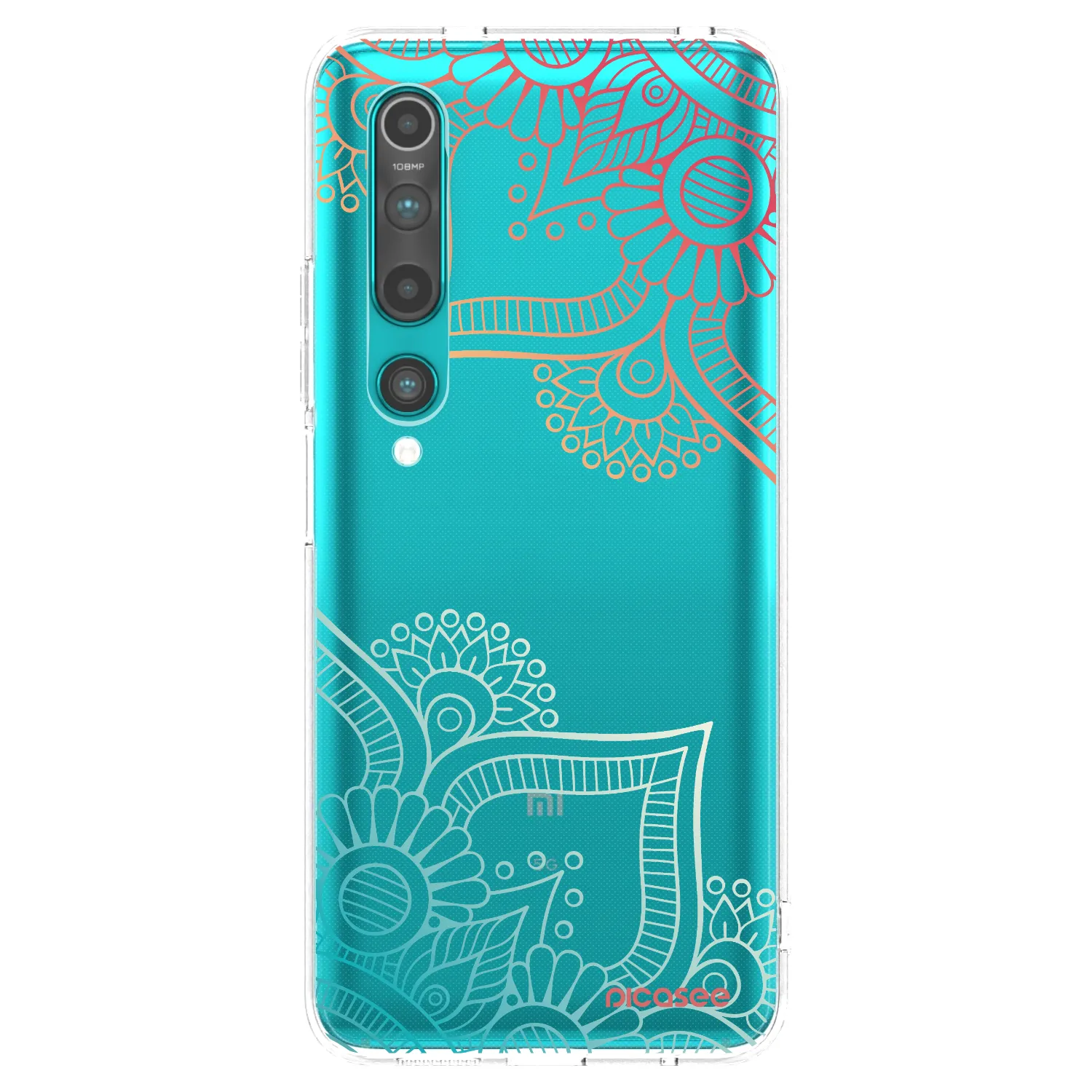 Picasee silikonový průhledný obal pro Xiaomi Mi 10 - Květinový vzor