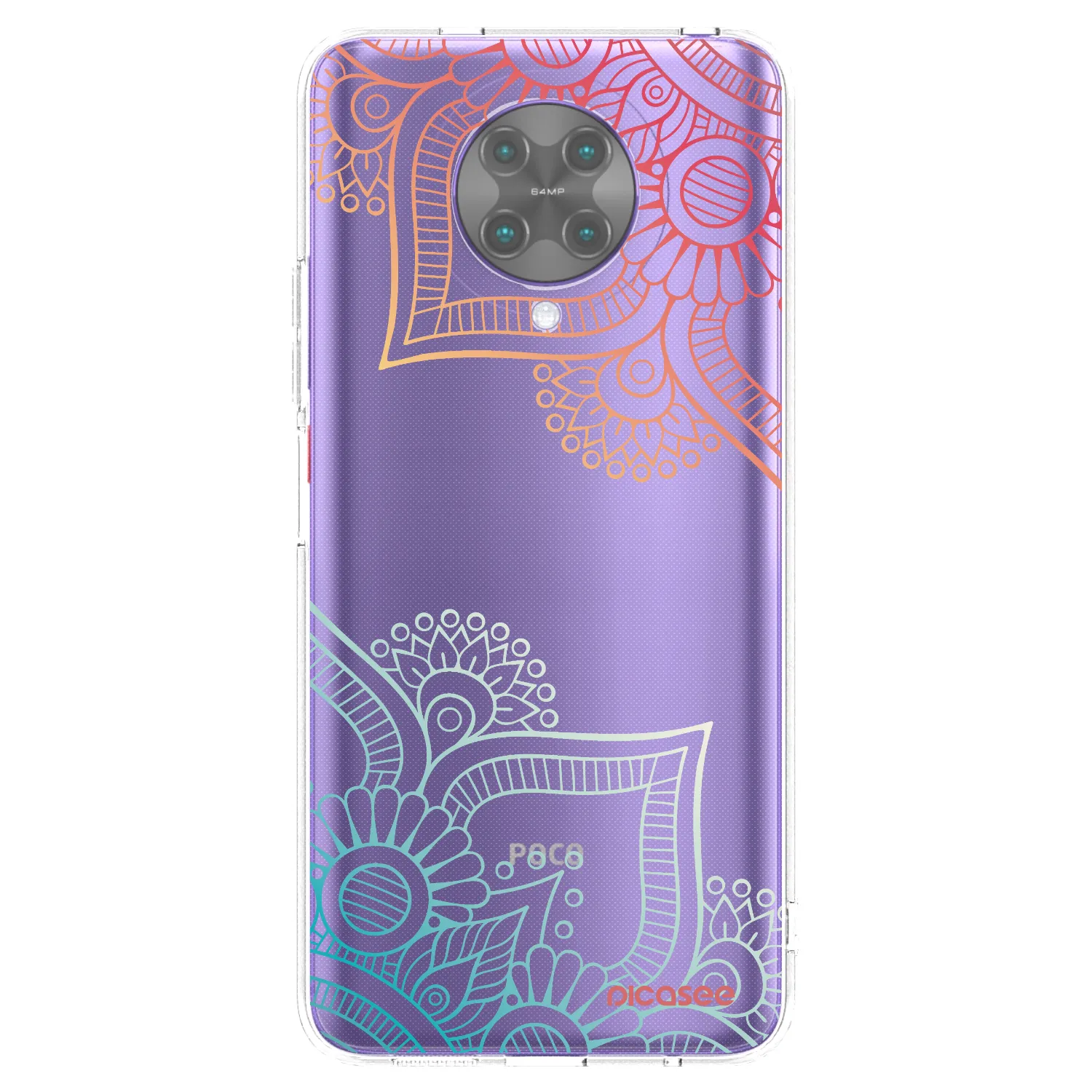 Picasee silikonový průhledný obal pro Xiaomi Poco F2 Pro - Květinový vzor