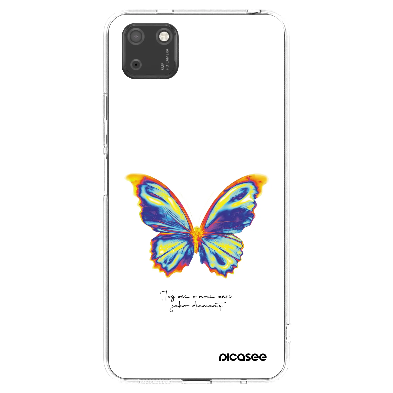 Picasee silikonový průhledný obal pro Huawei Y5P - Diamanty White