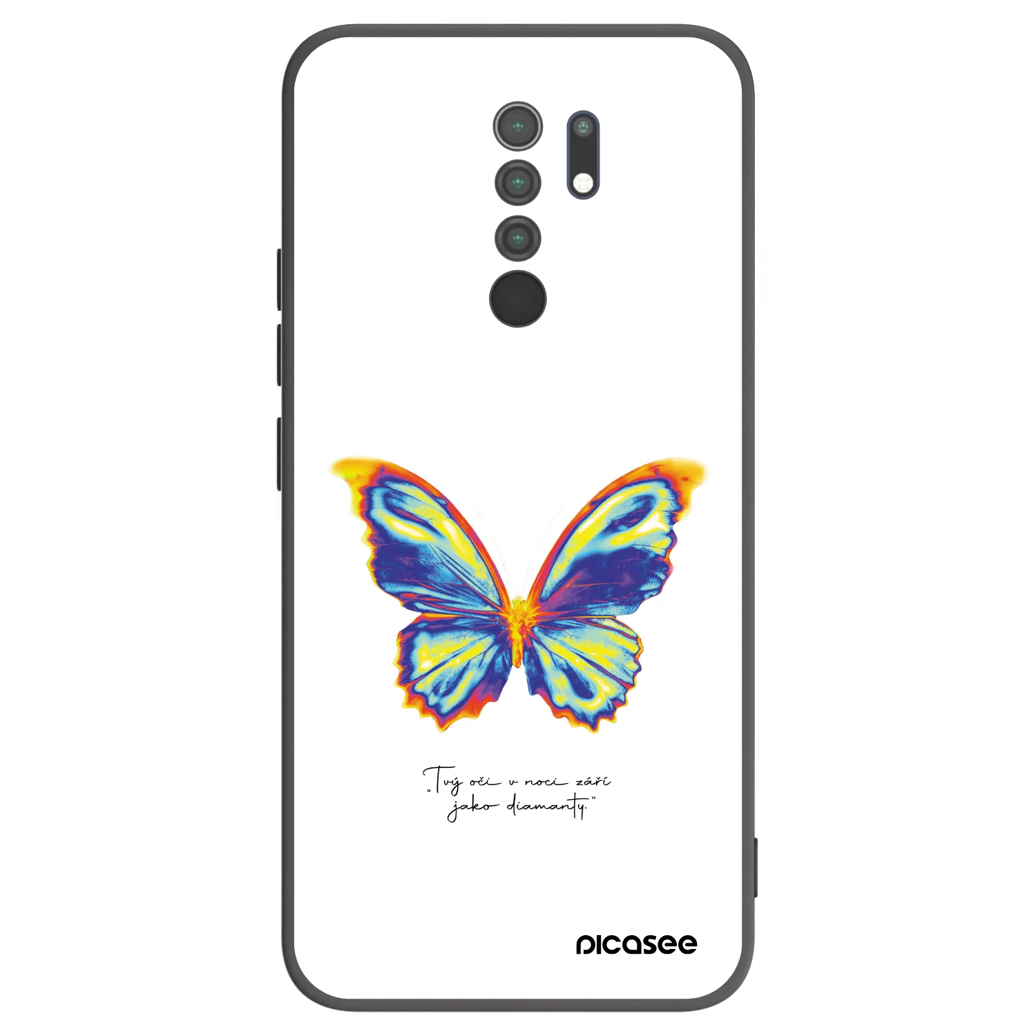 Picasee silikonový černý obal pro Xiaomi Redmi 9 - Diamanty White