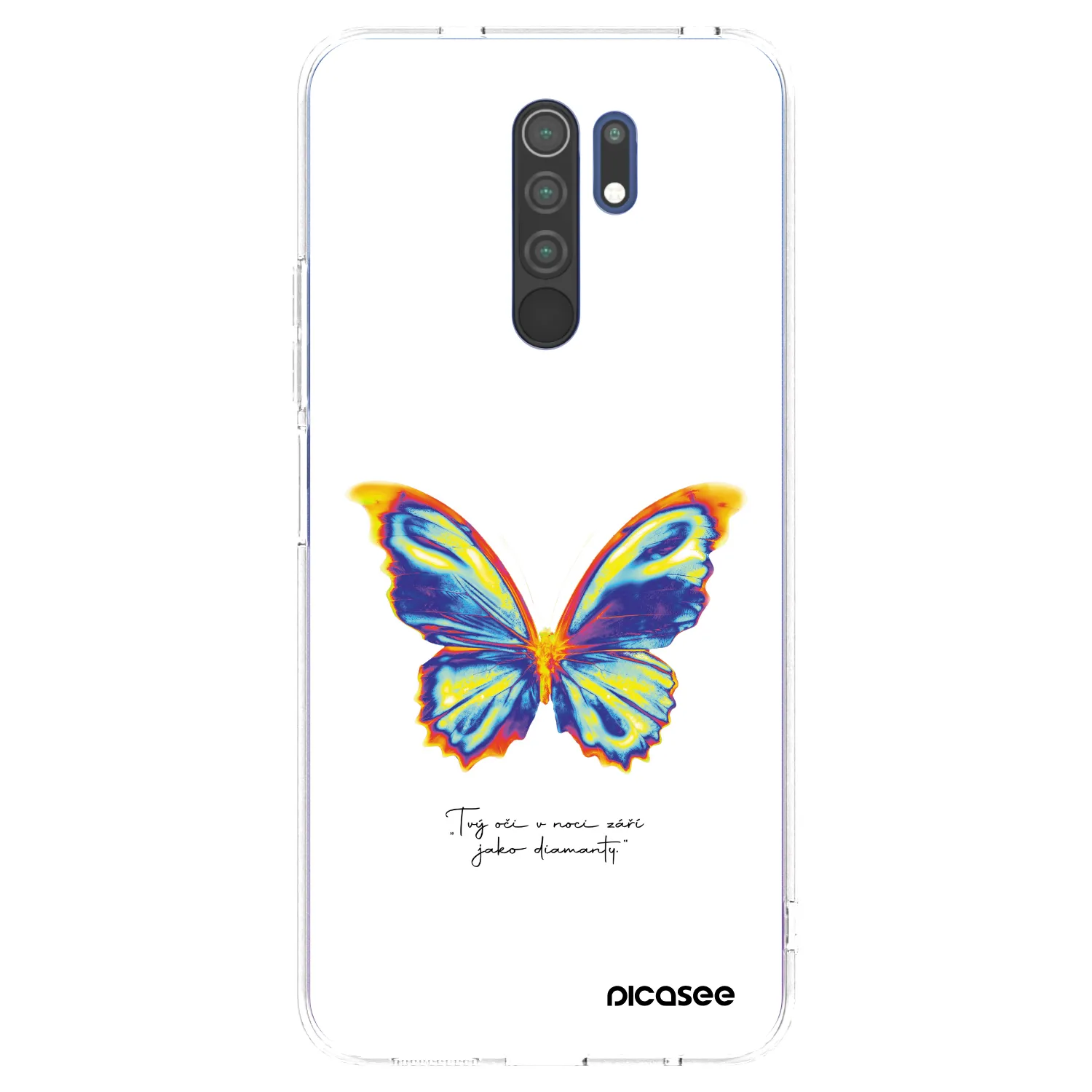 Picasee silikonový průhledný obal pro Xiaomi Redmi 9 - Diamanty White